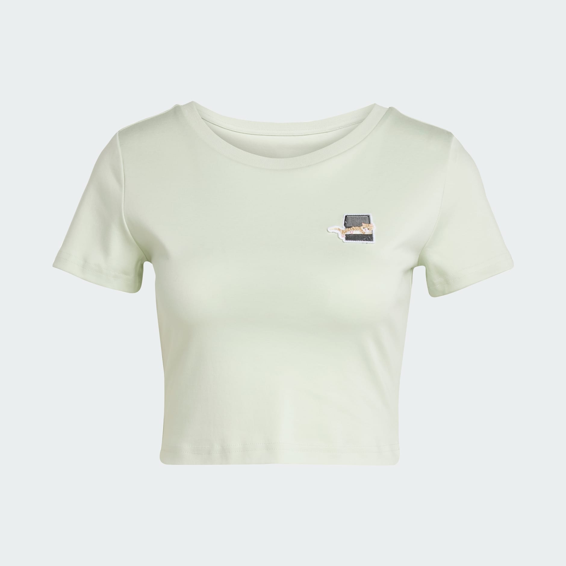 Cat Patch Cropped Graphic Tee