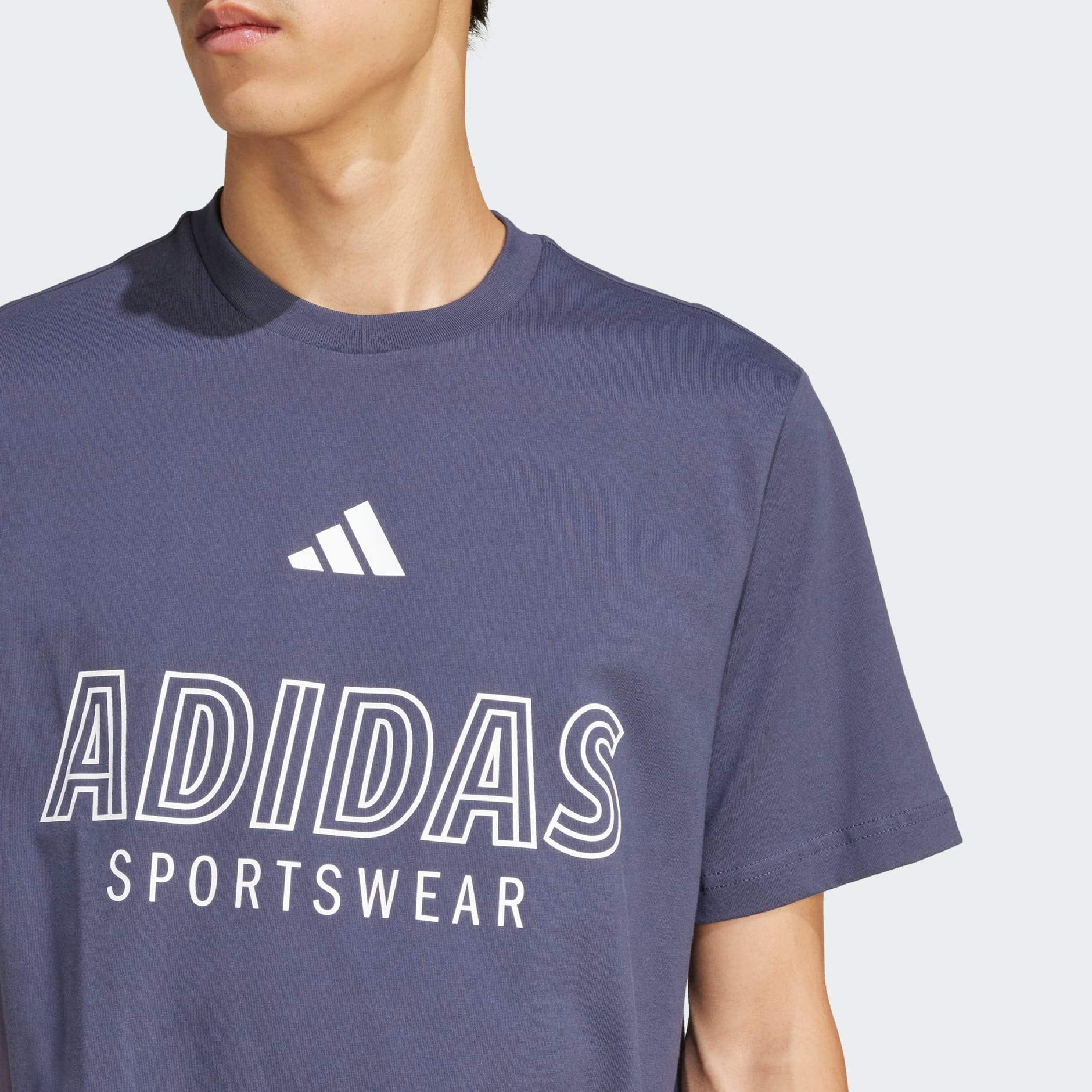 House of Tiro Linear Graphic Tee - Blue | adidas Hong Kong