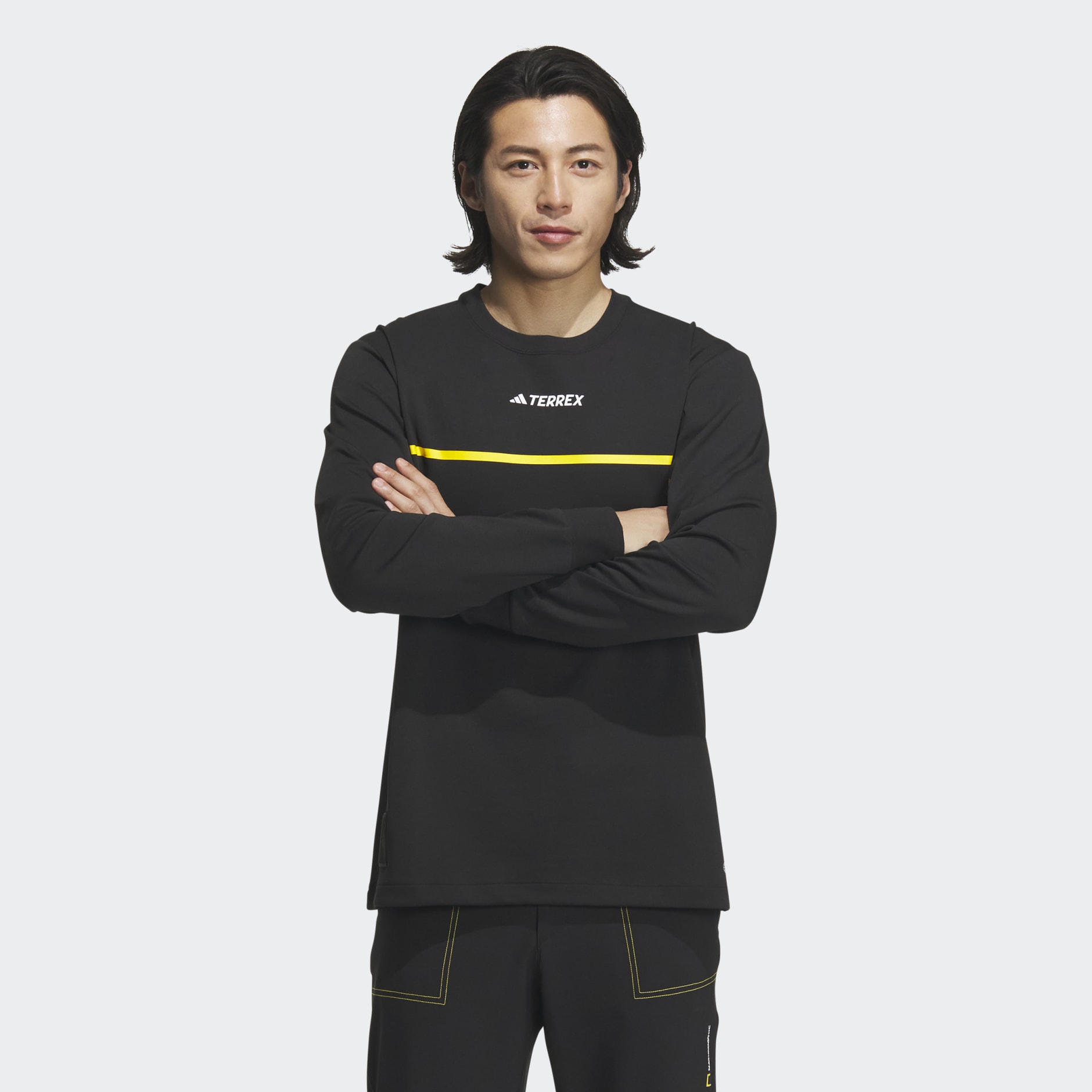 adidas National Geographic Long Sleeve Tech Tee - Black
