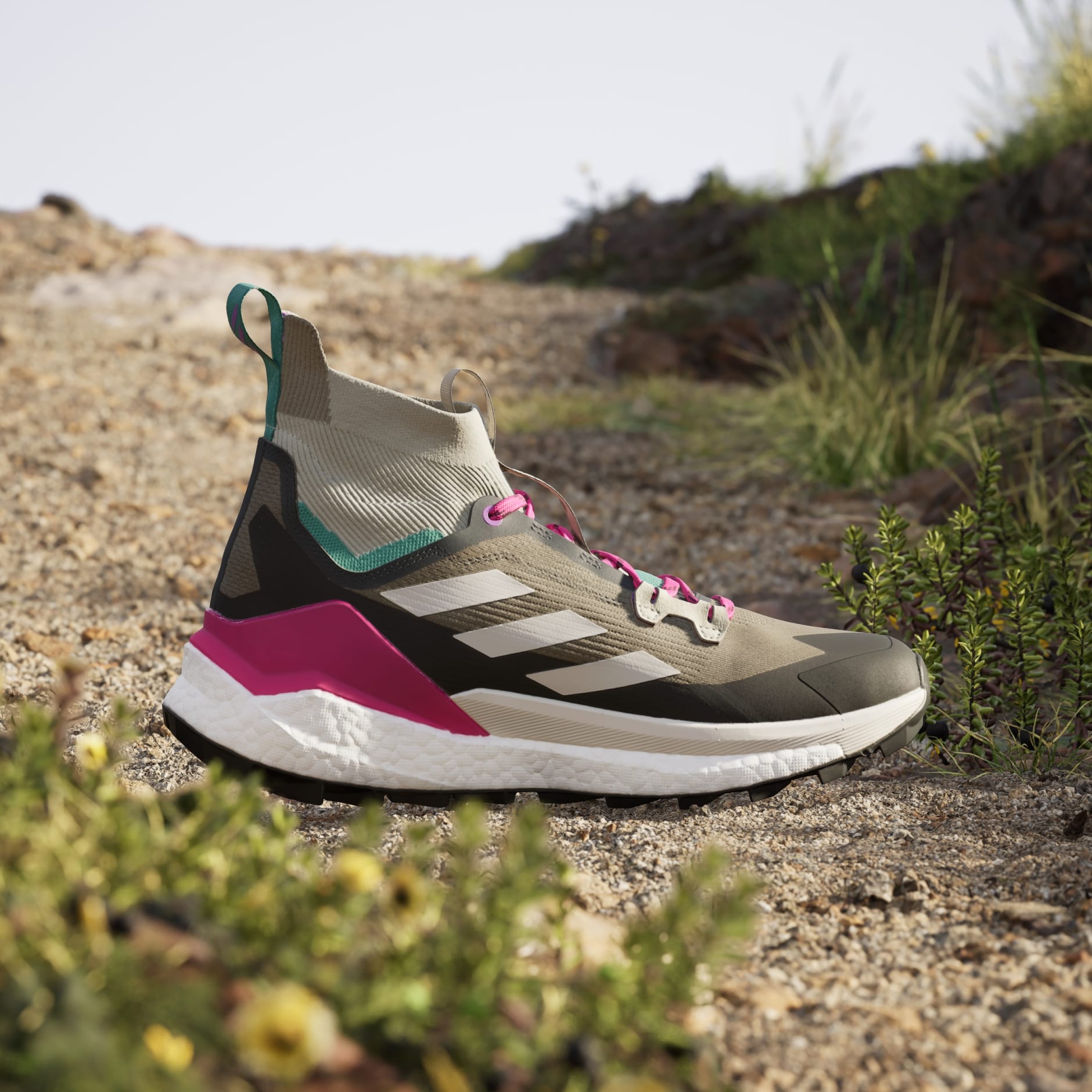 Men's Shoes - Terrex Free Hiker 2.0 Hiking Shoes - Green | adidas 
