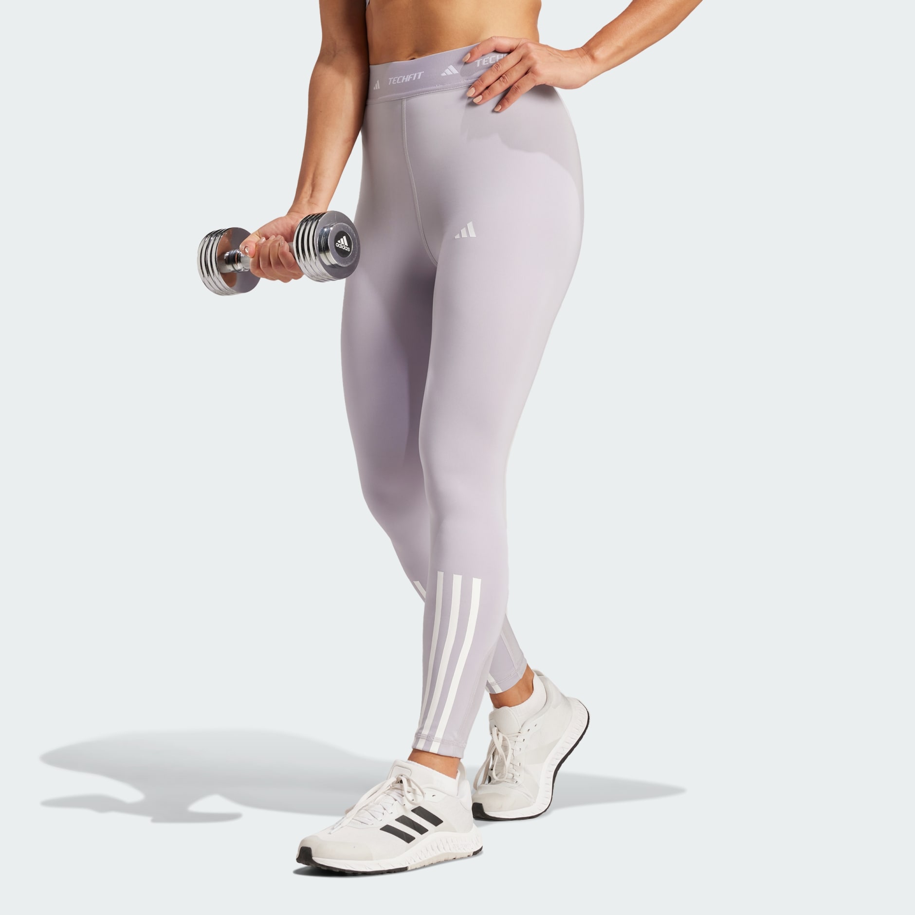 adidas TECHFIT 3 Stripes 7 8 Leggings Grey adidas UAE