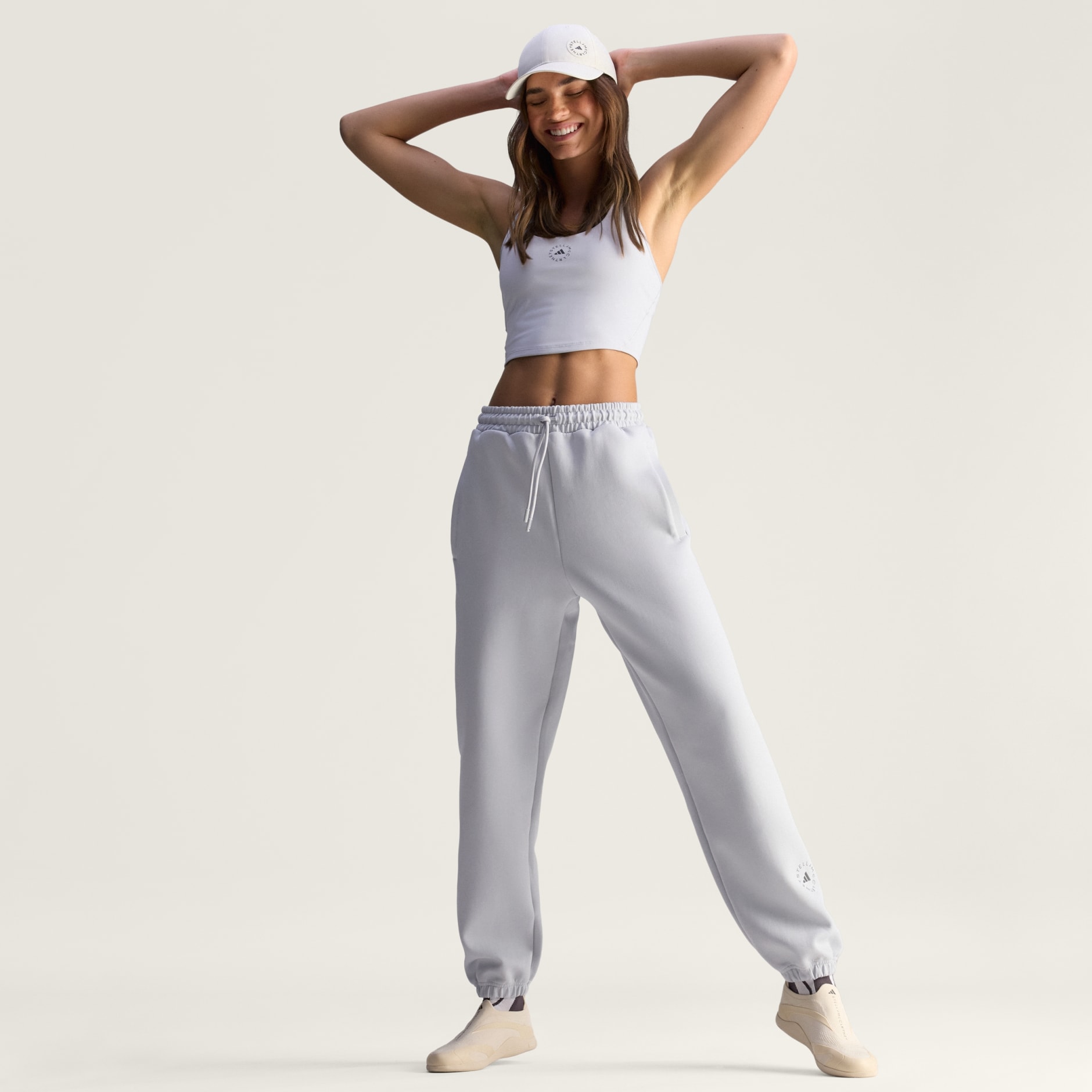 Pantaloni de trening largi adidas by Stella McCartney