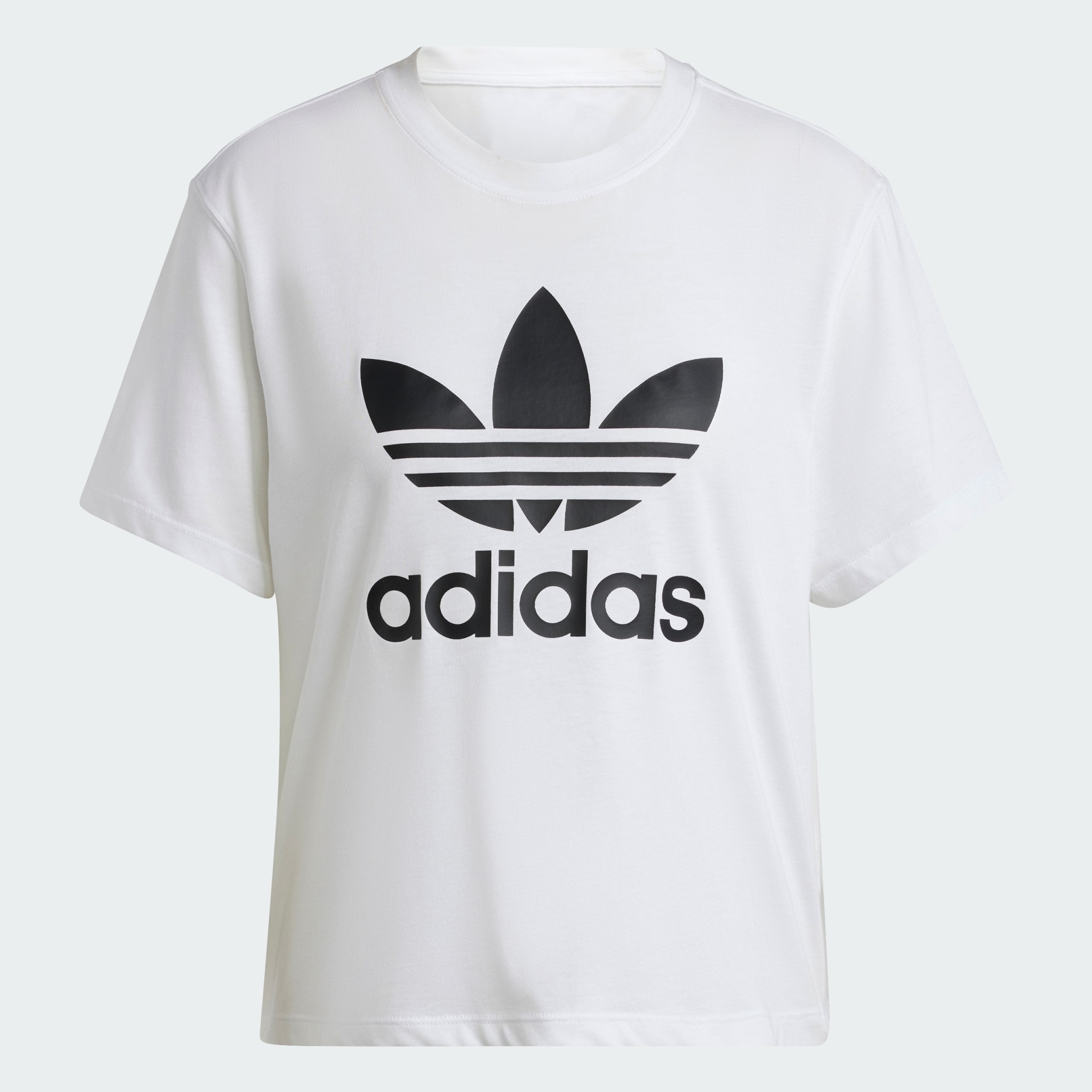 Adidas Adicolor Trefoil Boxy Tee White Adidas Gh