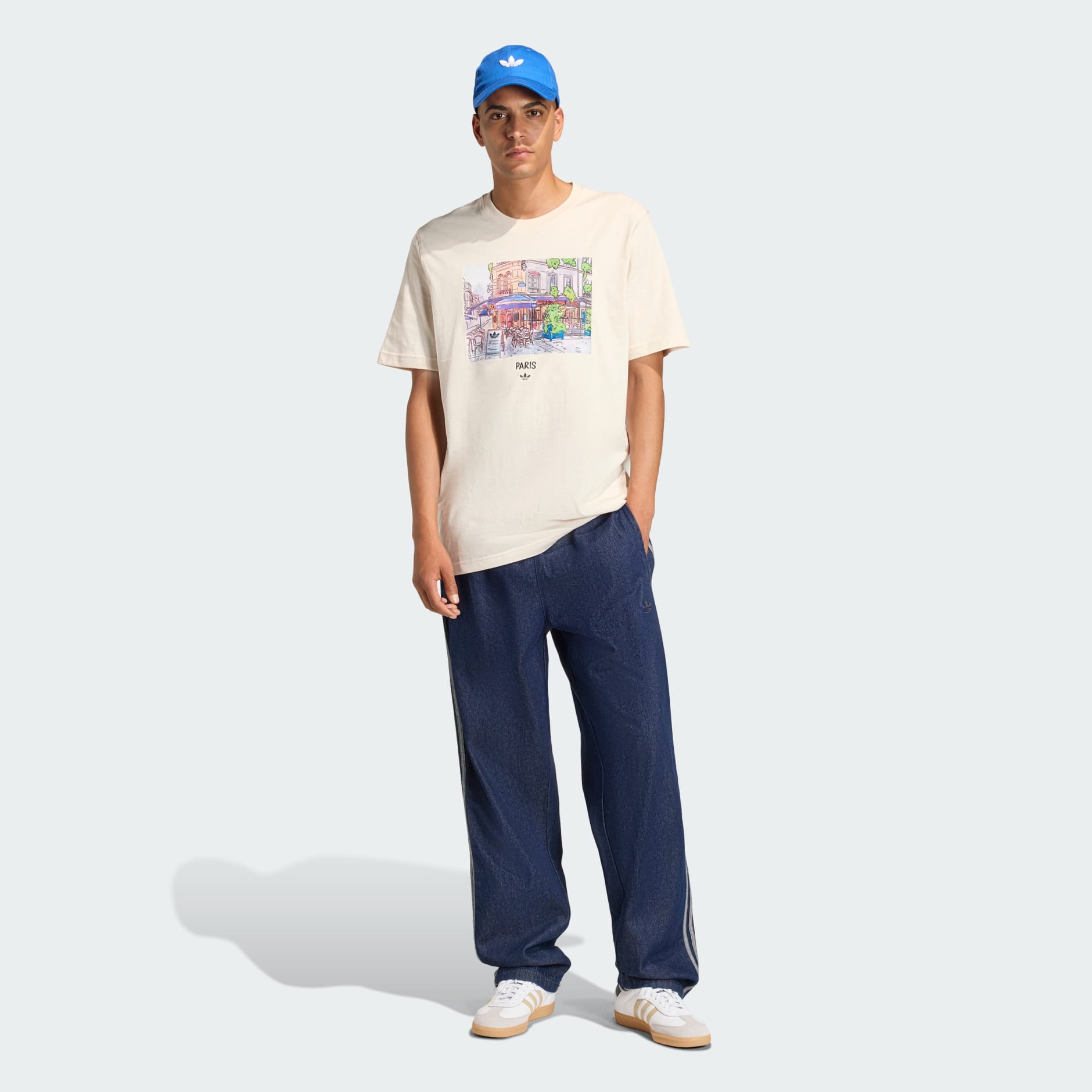 TRICOU CU IMPRIMEU GRAFIC PAINTING PARIS STREET VIEW