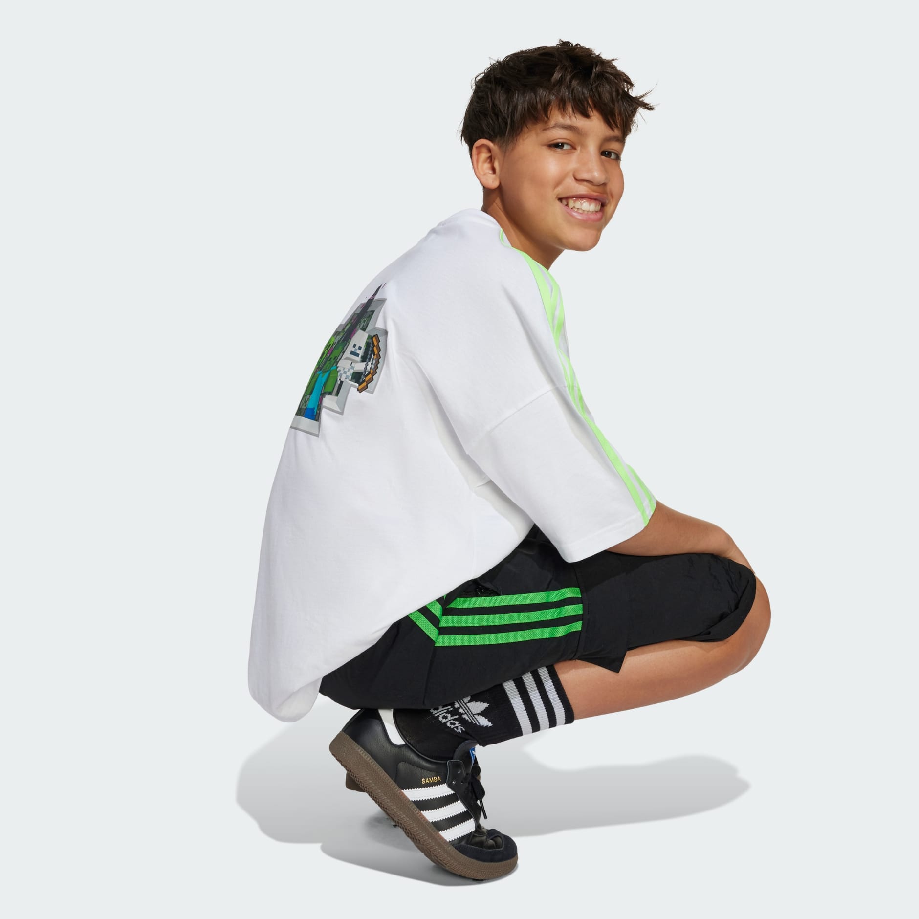 Pantaloni scurți cargo adidas Originals X Minecraft copii