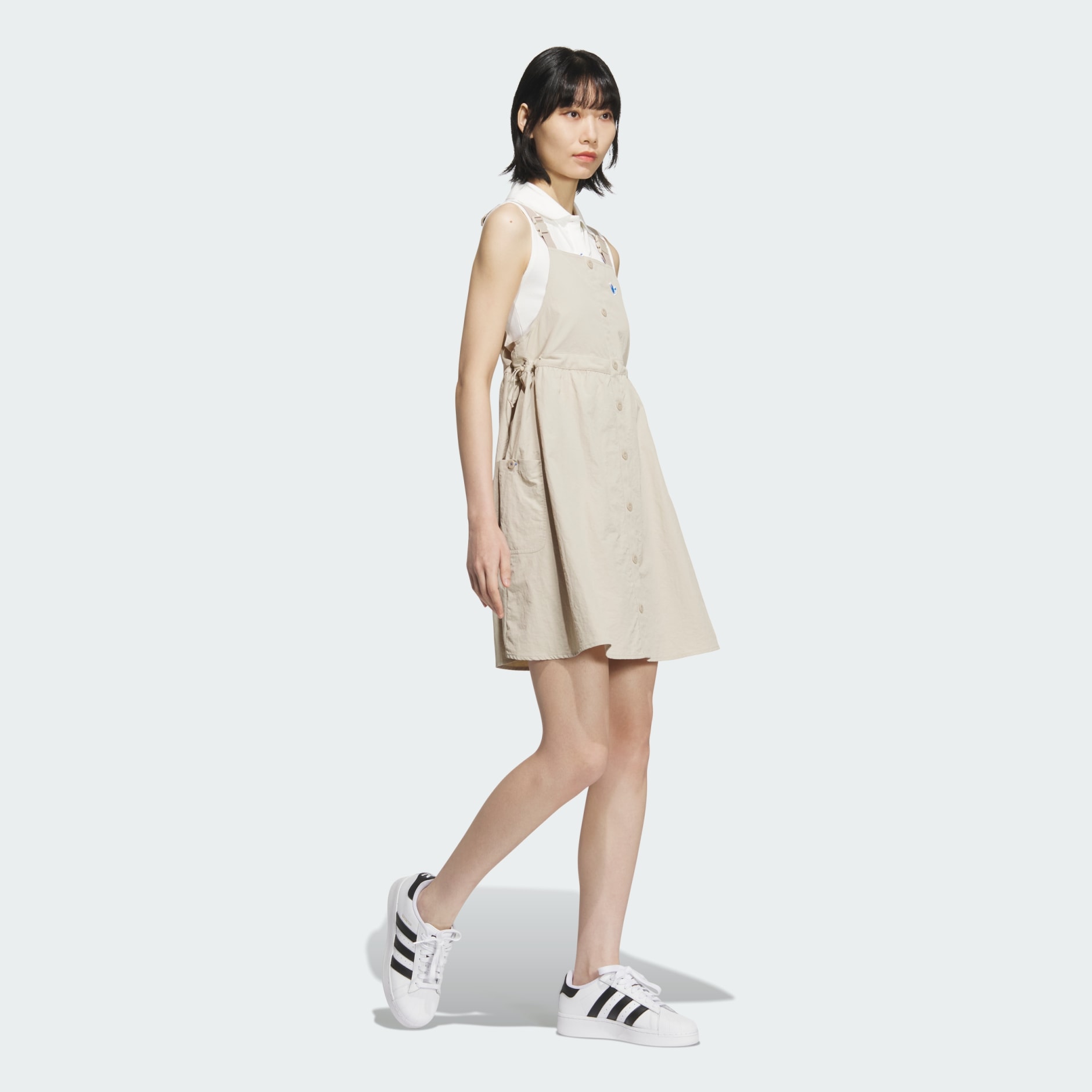 Chinese V-Day Dress - Beige | adidas Hong Kong
