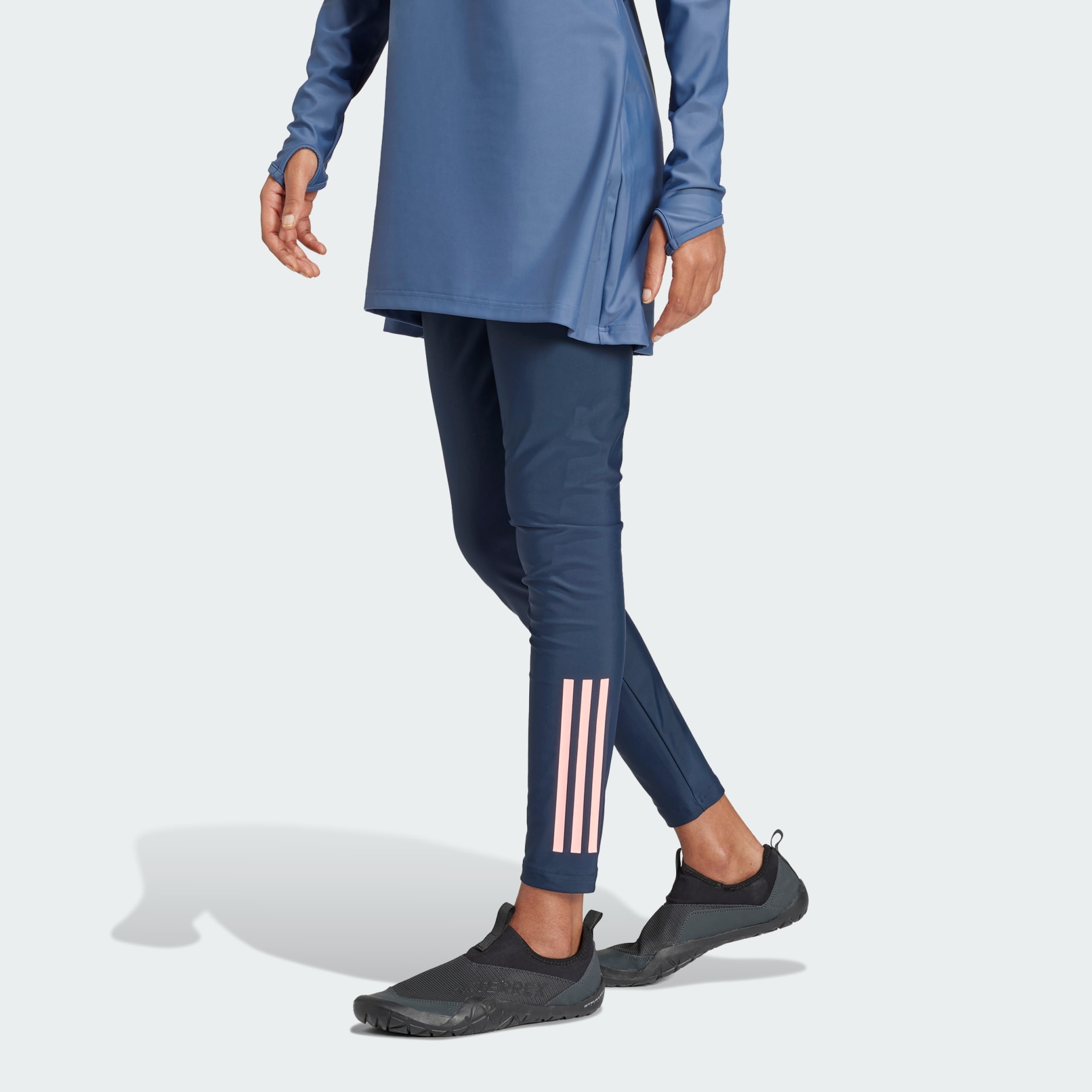 adidas 3 Stripes Swim Leggings Blue adidas UAE