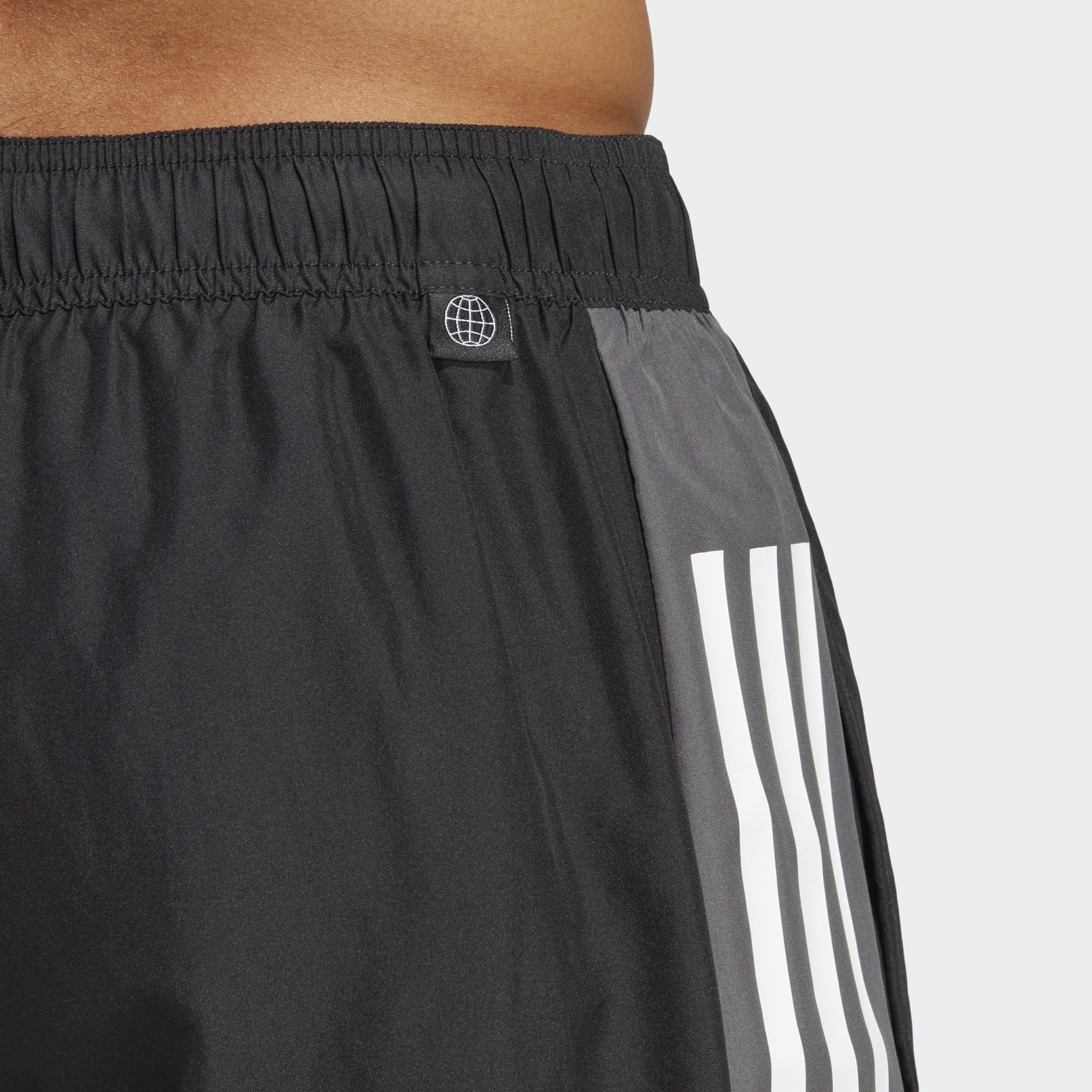 adidas Short Length Colorblock 3-Stripes Swim Shorts - Black | adidas UAE