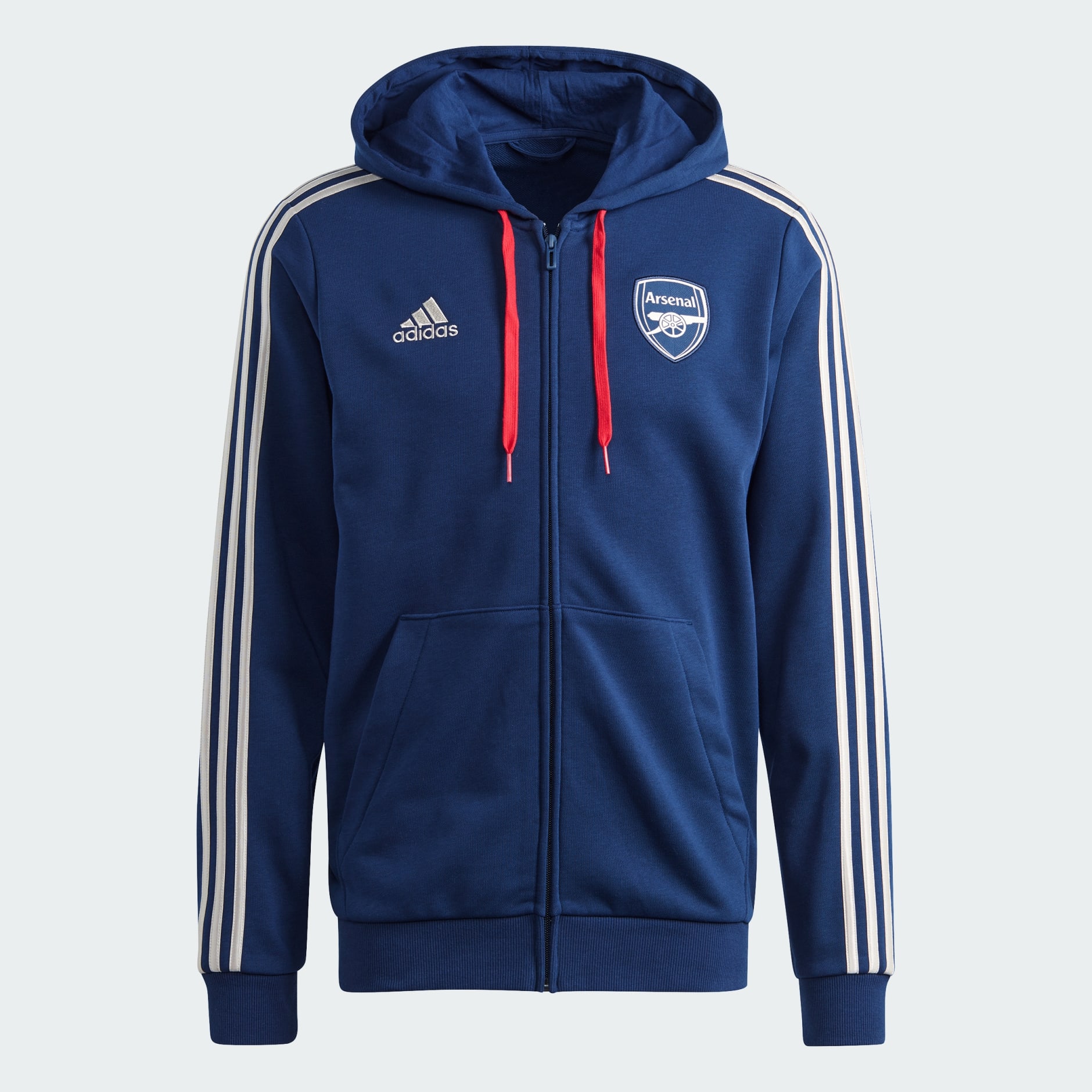 Arsenal, Inc. > Hoodies > Blue / Red Sport Cotton-Poly Relaxed Fit Pullover  Hoodie