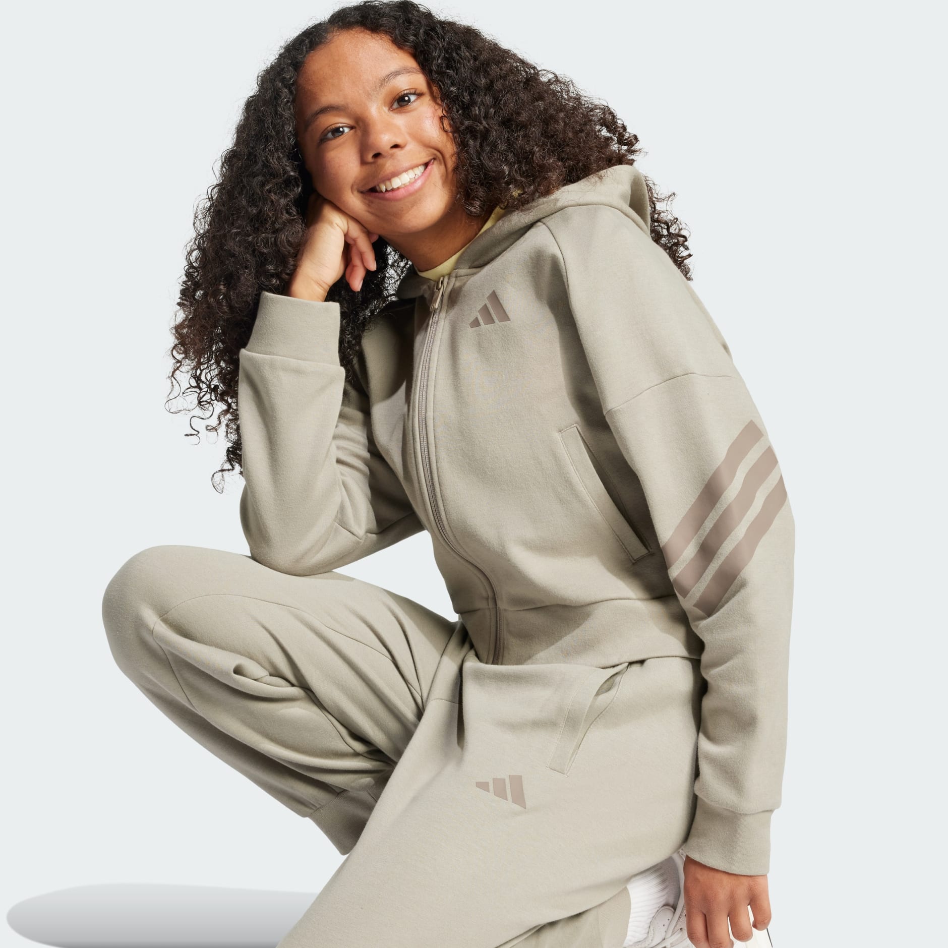 Future Icons 3-Stripes Full-Zip Hooded Track Jacket Kids