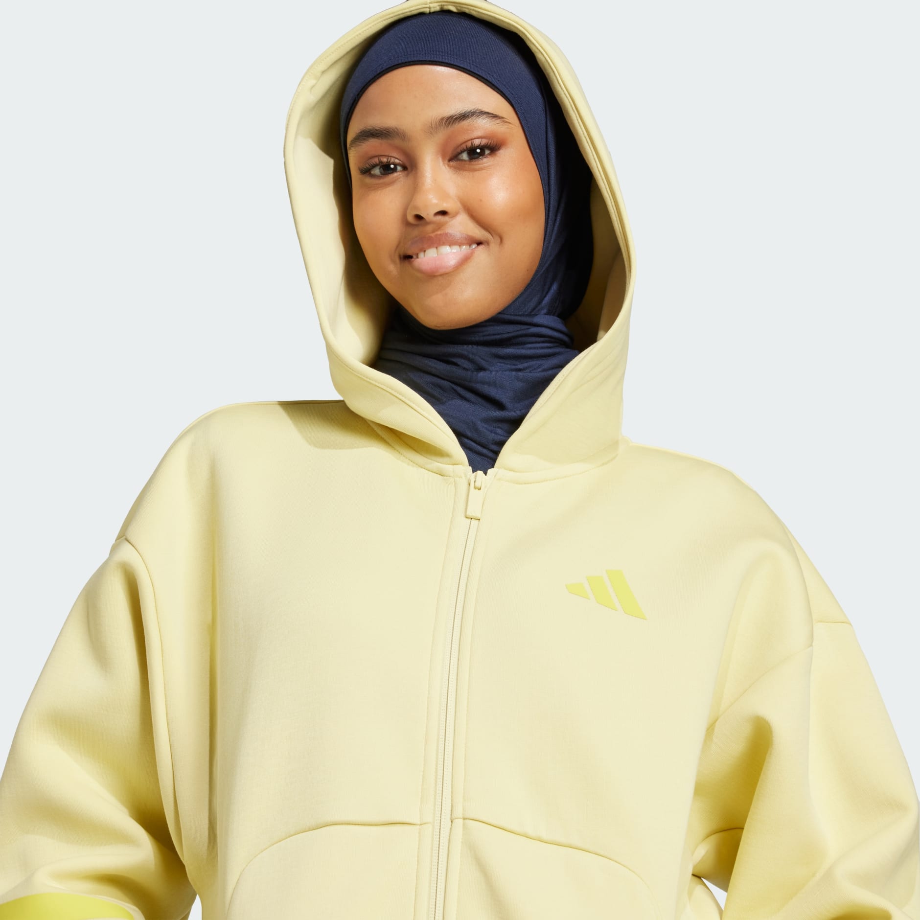 Majica s kapuljačom Future Icons s tri pruge i patentnim zatvaračem cijelom duljinom