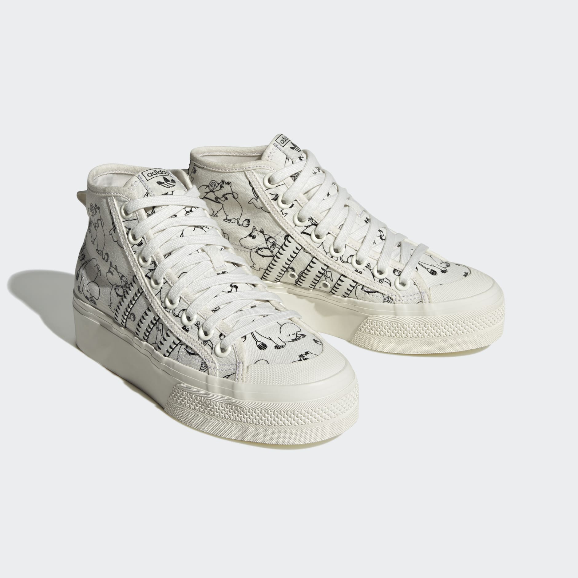 Women's Shoes - adidas Nizza x Moomin Platform Mid Shoes - White ...