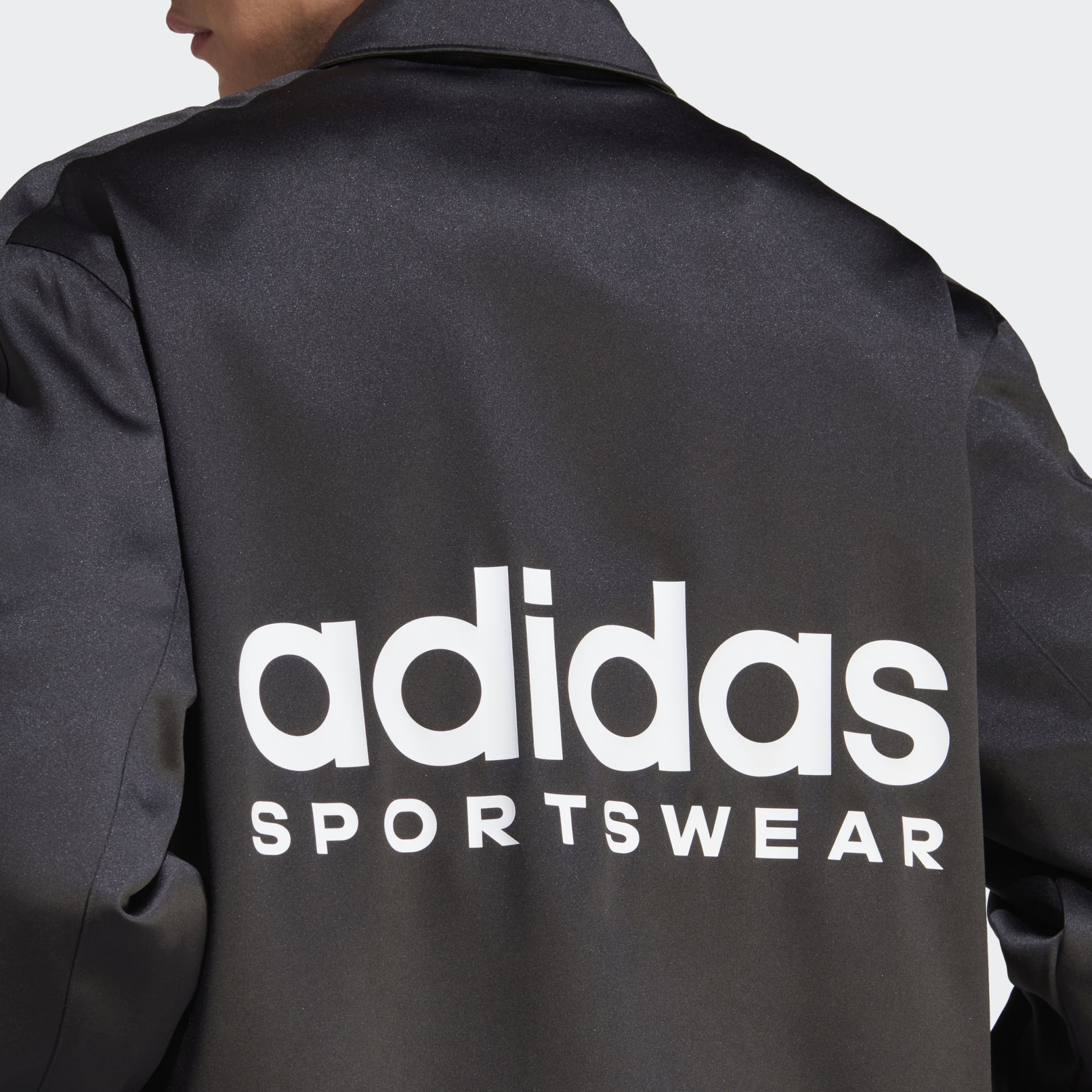 Men's Clothing - Satin Coaches Jacket - Black | adidas Egypt
