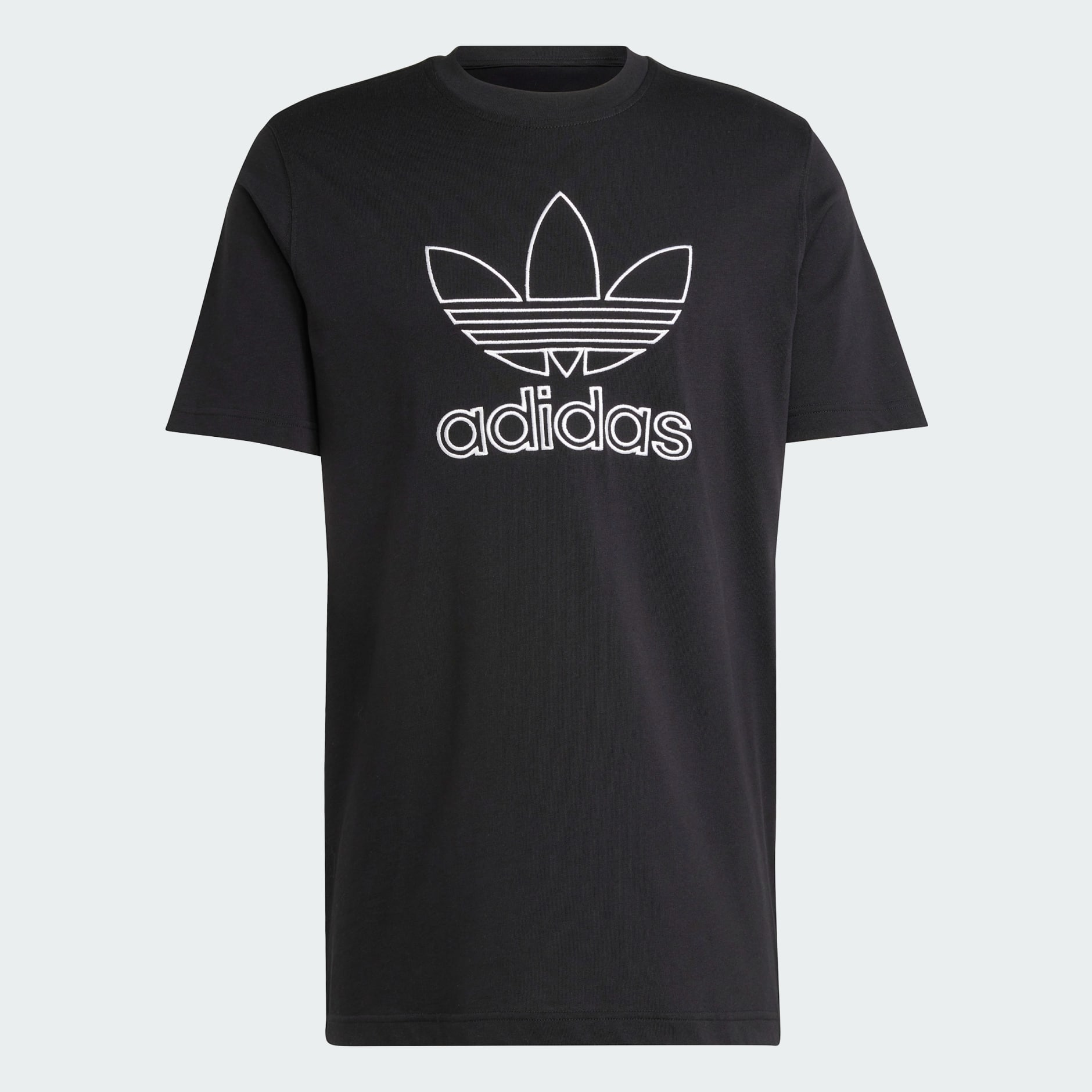 adidas Adicolor Outline Trefoil Tee - Black | adidas TZ