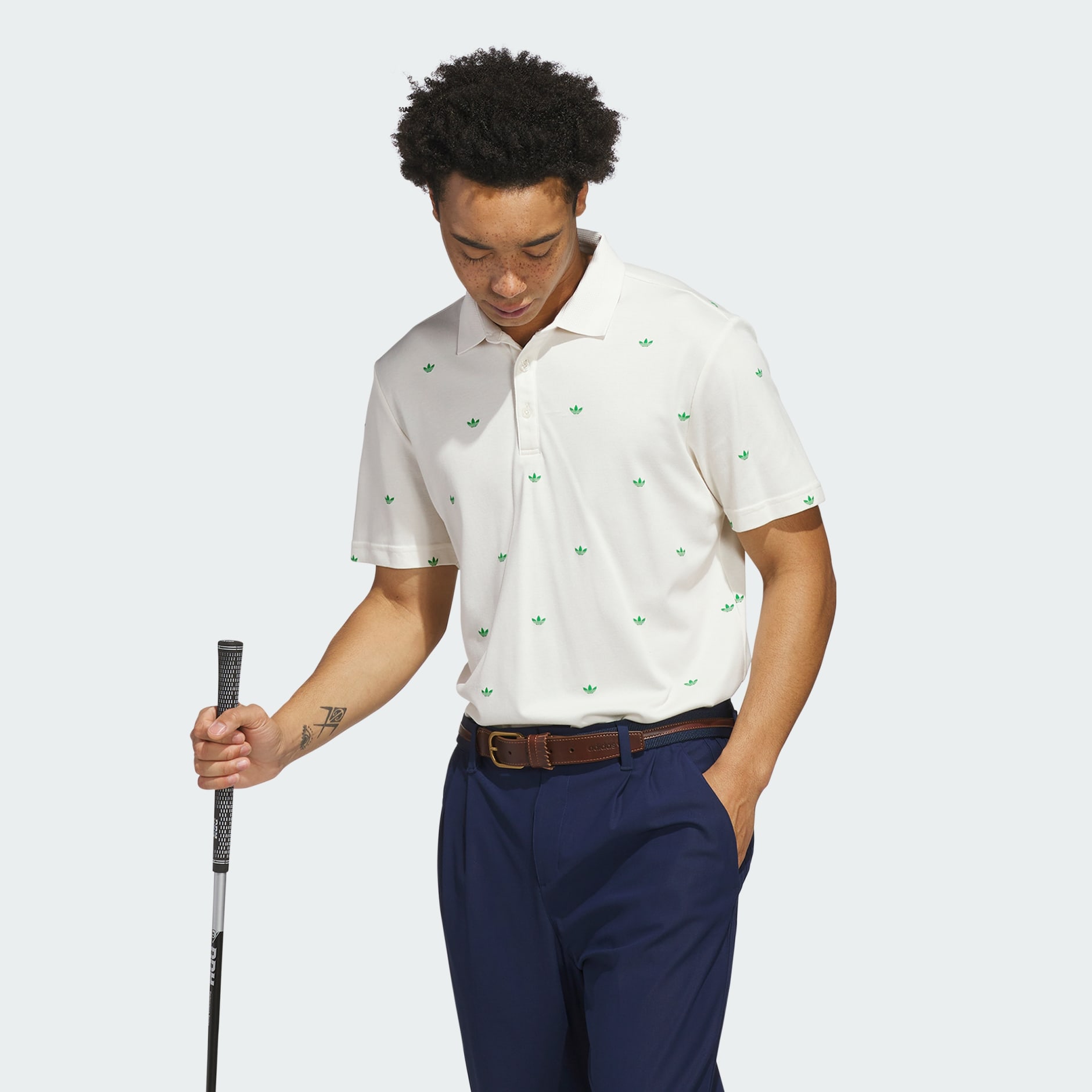 Tricou polo Originals cu trifoi și imprimeu