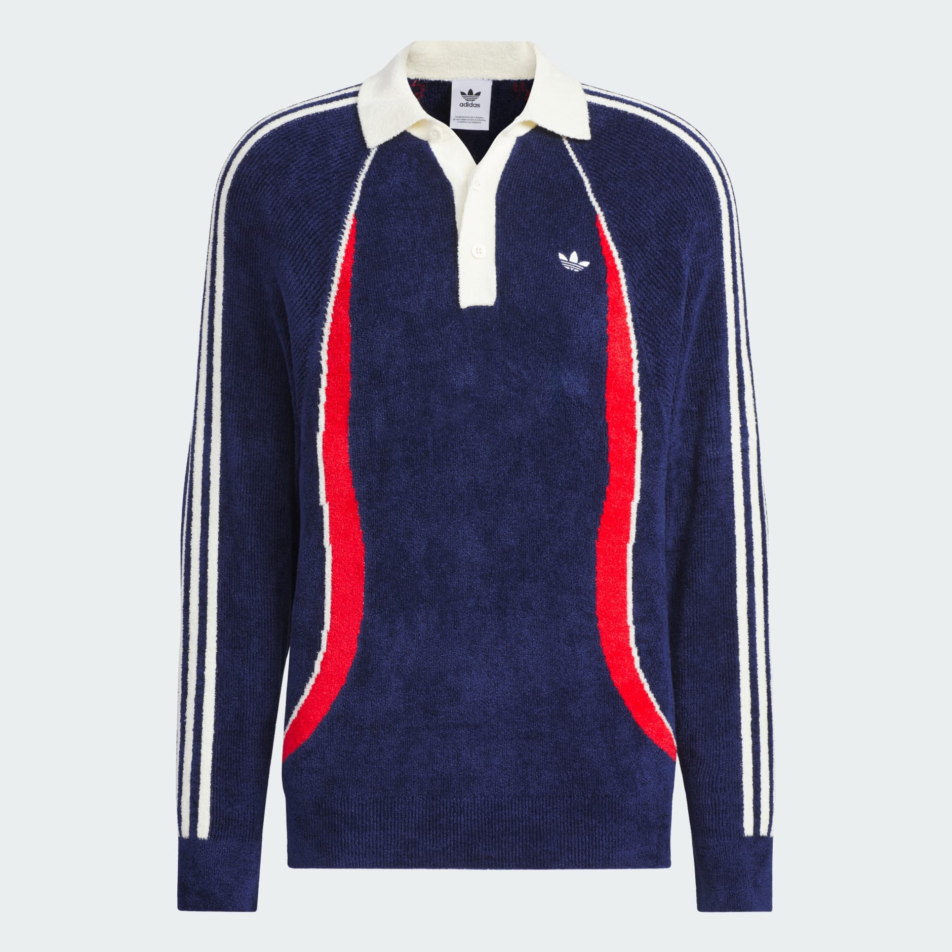 【adidas】RETRO REMIX POLO SWEATSHIRT スウェットシャツ Retro Remix Polo Sweater - Blue | adidas Hong Kong