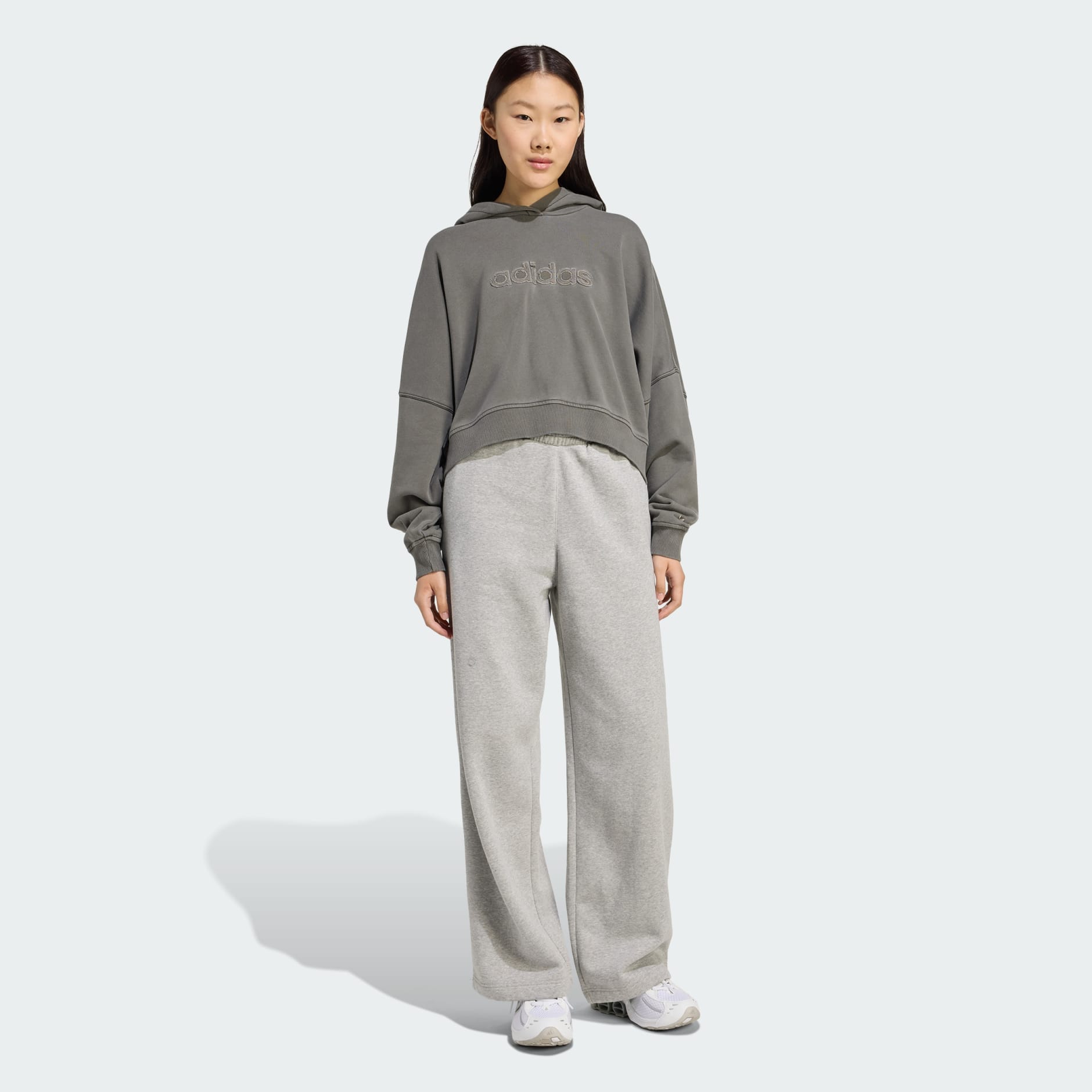 Washed Cropped Hoodie