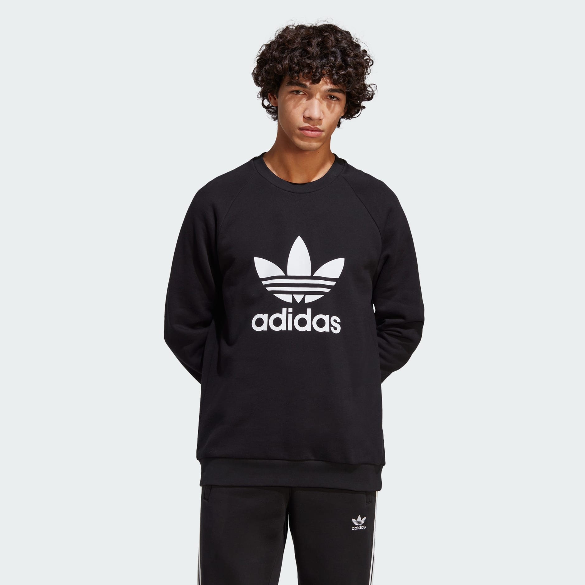 Adidas originals adicolor sweatshirt in clearance black