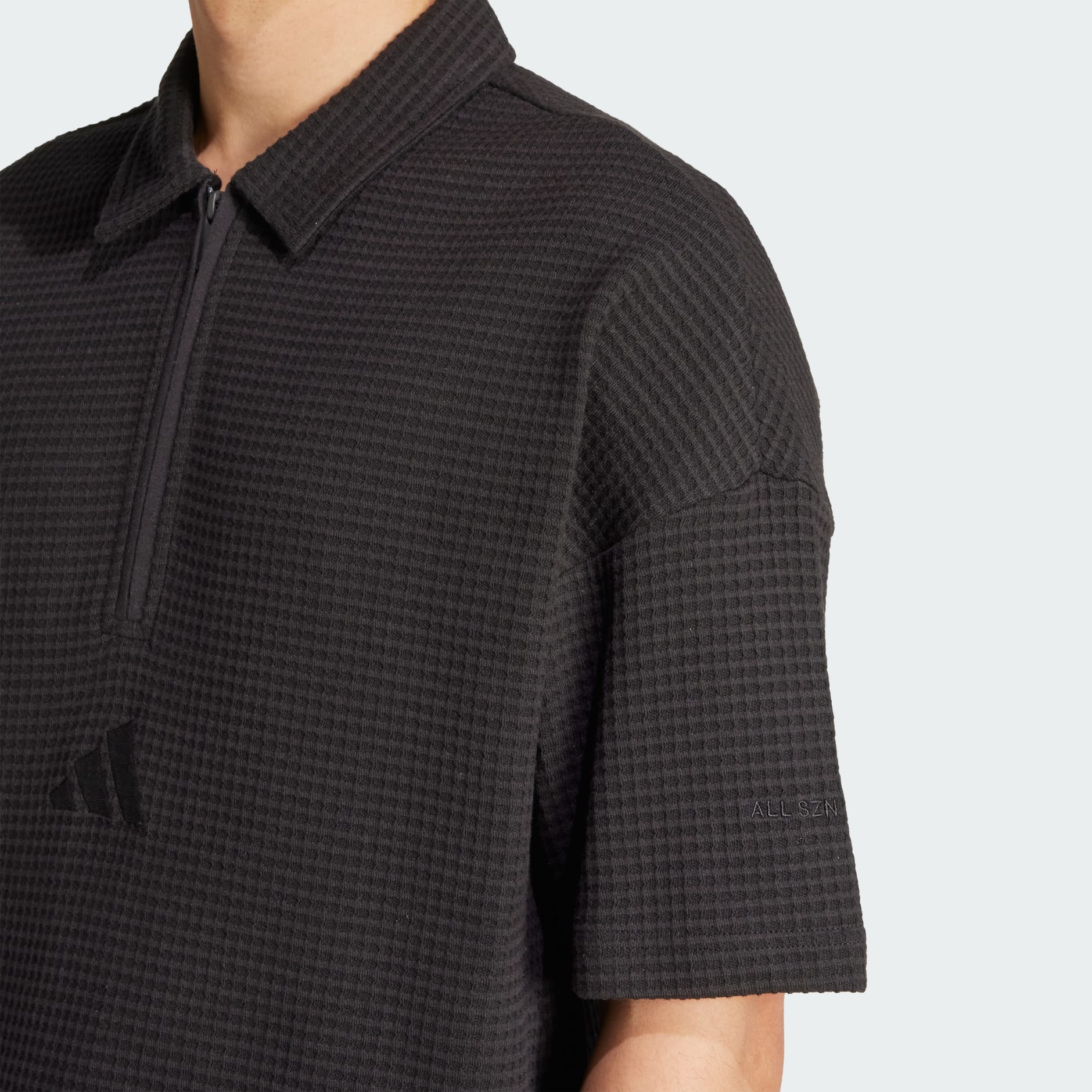 All SZN Waffle Knit Half-Zip Polo