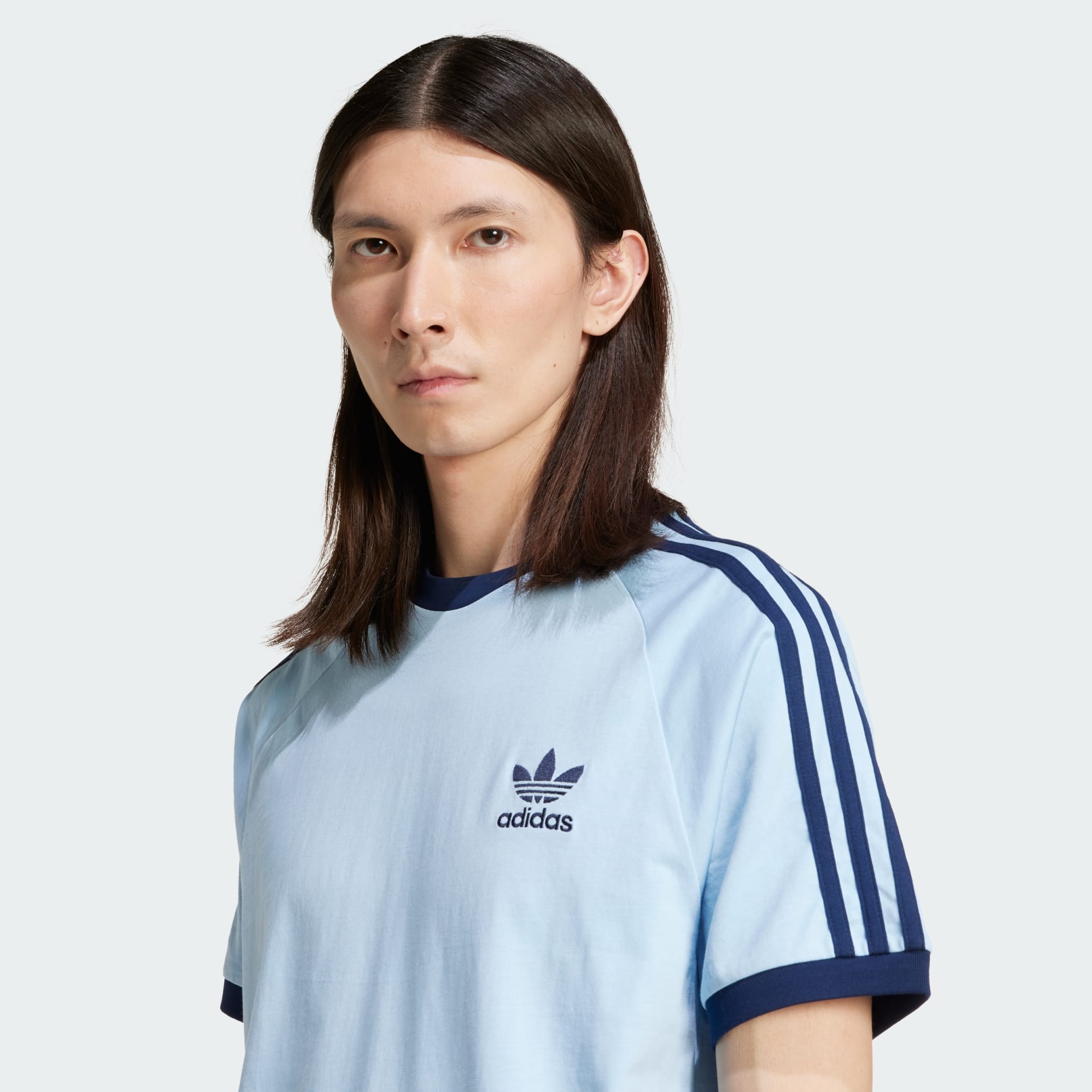 Clothing - Adicolor Classics 3-Stripes Tee - Blue | adidas Oman