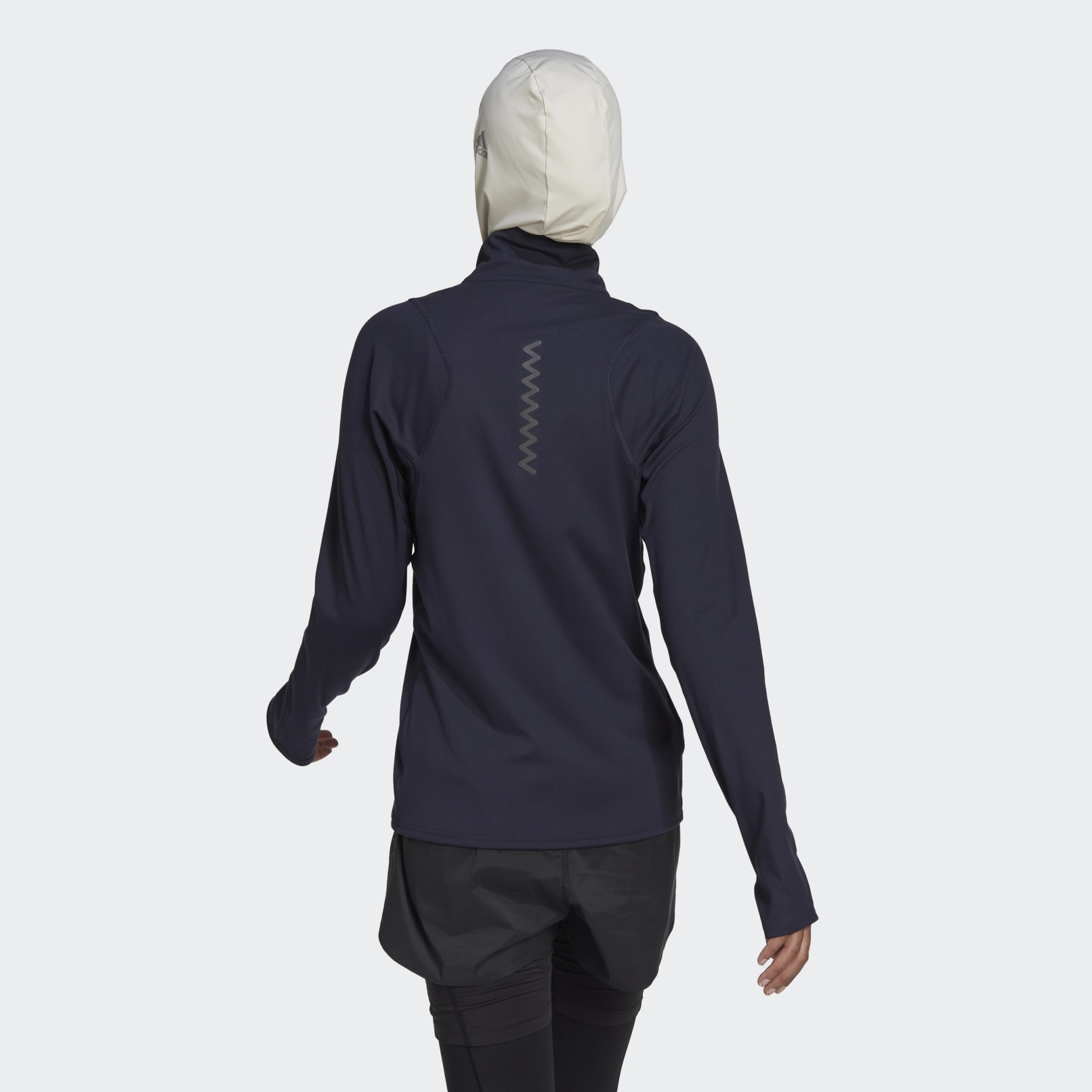 adidas Run Fast Half-Zip Long Sleeve Sweatshirt - Blue | adidas ZA