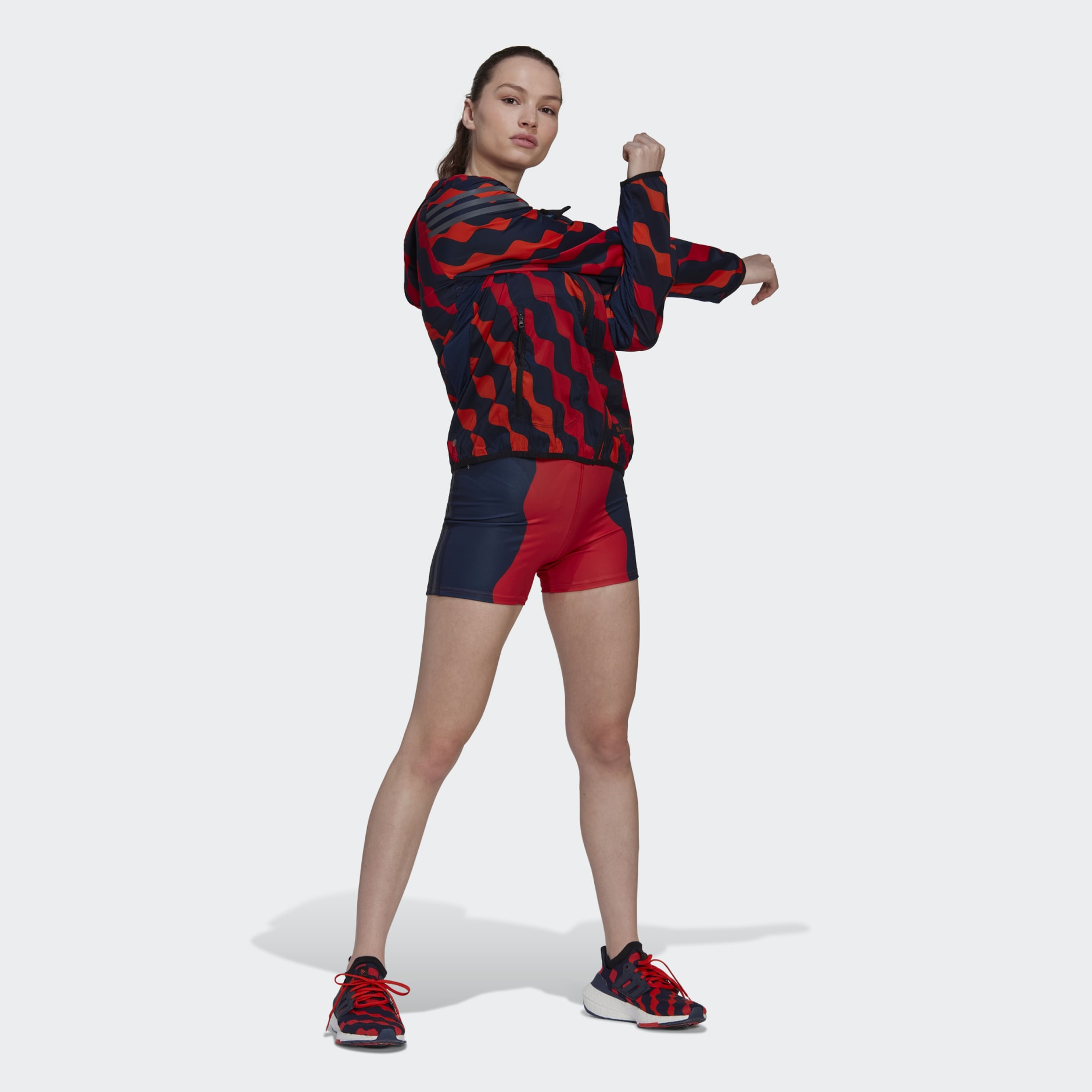 سُترة Marimekko Run Icons 3-Stripes Hooded Running
