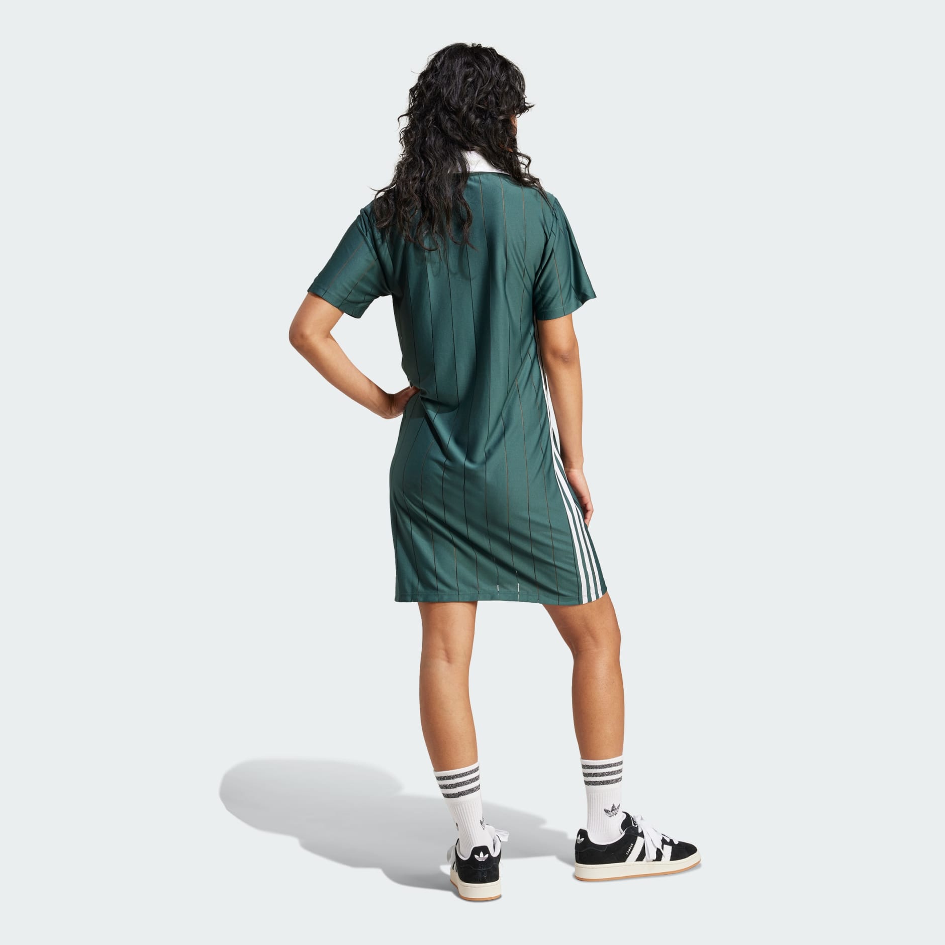 adidas Adicolor 3-Stripes Pinstripe Dress - Green | adidas LK