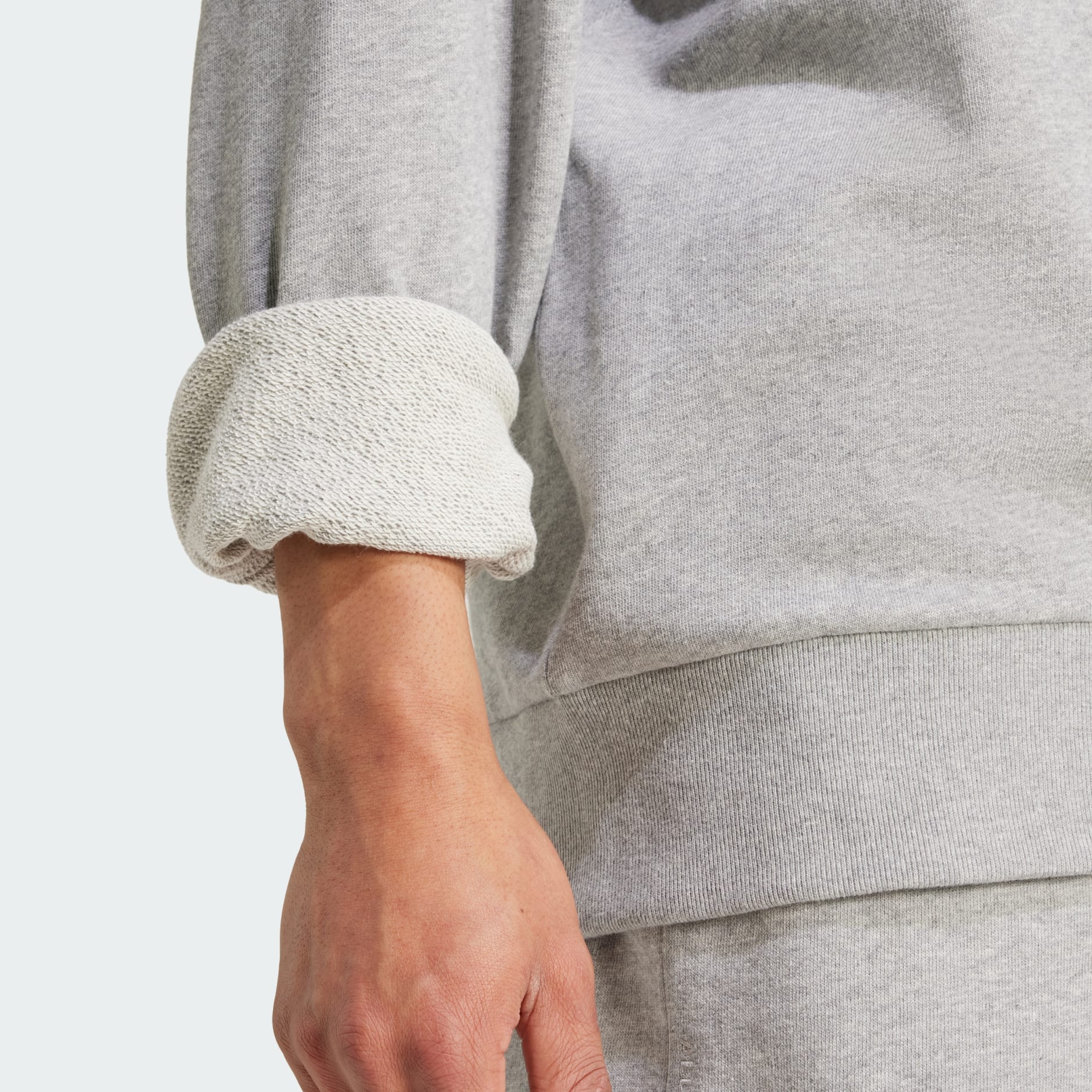 【Adidas コリア】 ALL SZN French Terry Crew Sweatshirt Sweatshirts - ALL SZN French Terry Crew Sweatshirt - Grey
