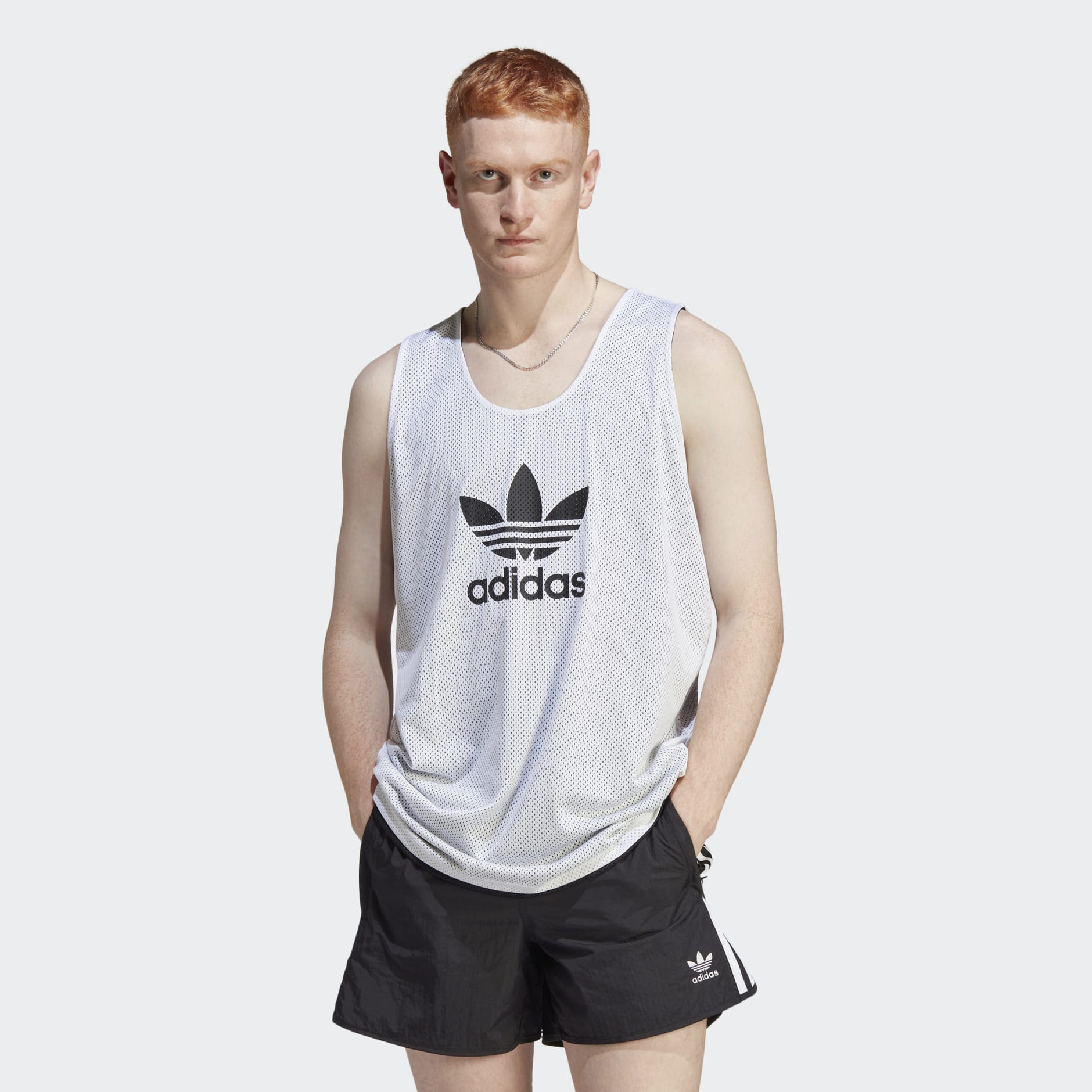 Men\'s Clothing - Adicolor Classics Basketball Trefoil Jersey - Black |  adidas Egypt
