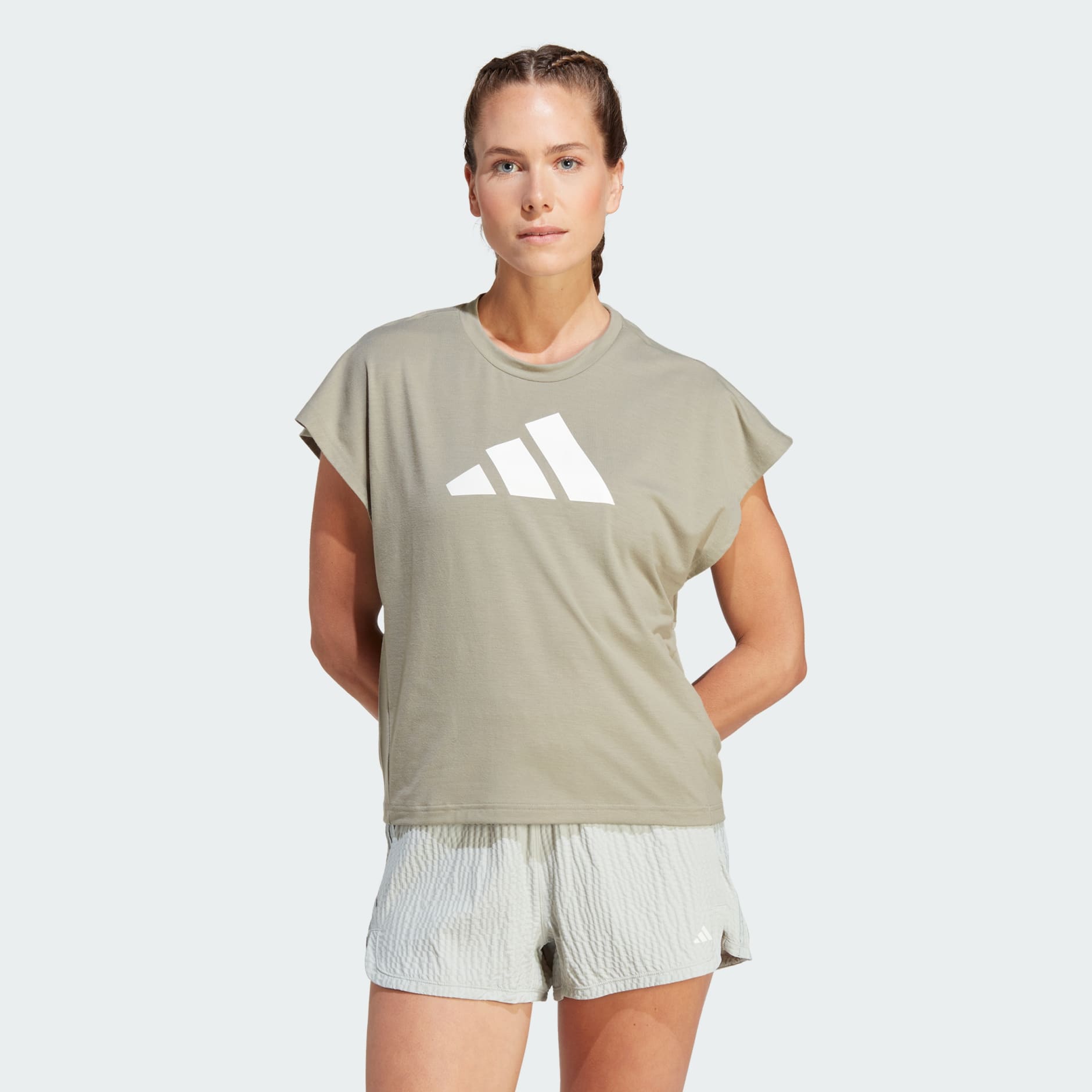 Clothing - Train Icons Training Regular Fit Logo Tee - Green | adidas ...