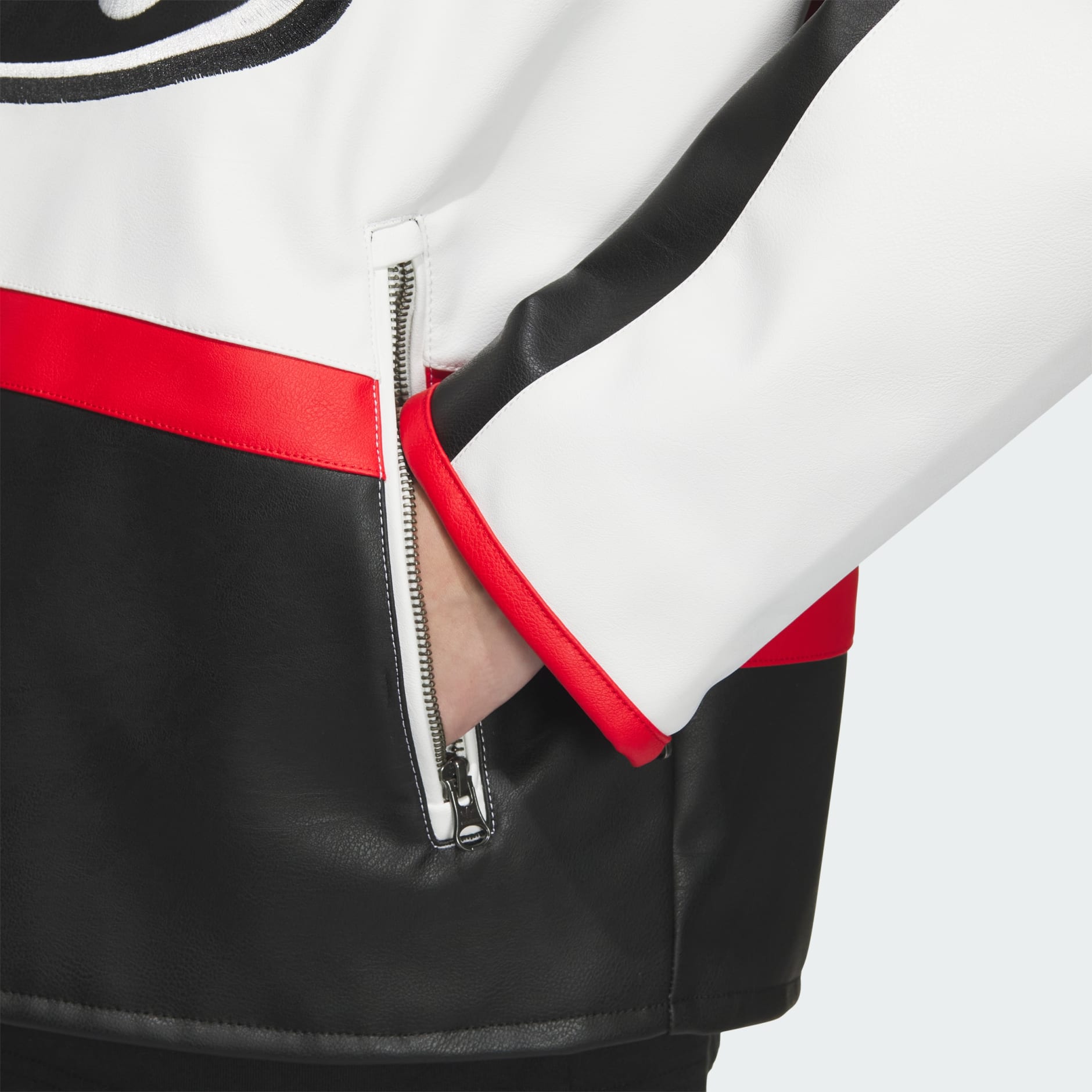 Racing V-Day Pleather Jacket - White | adidas Hong Kong