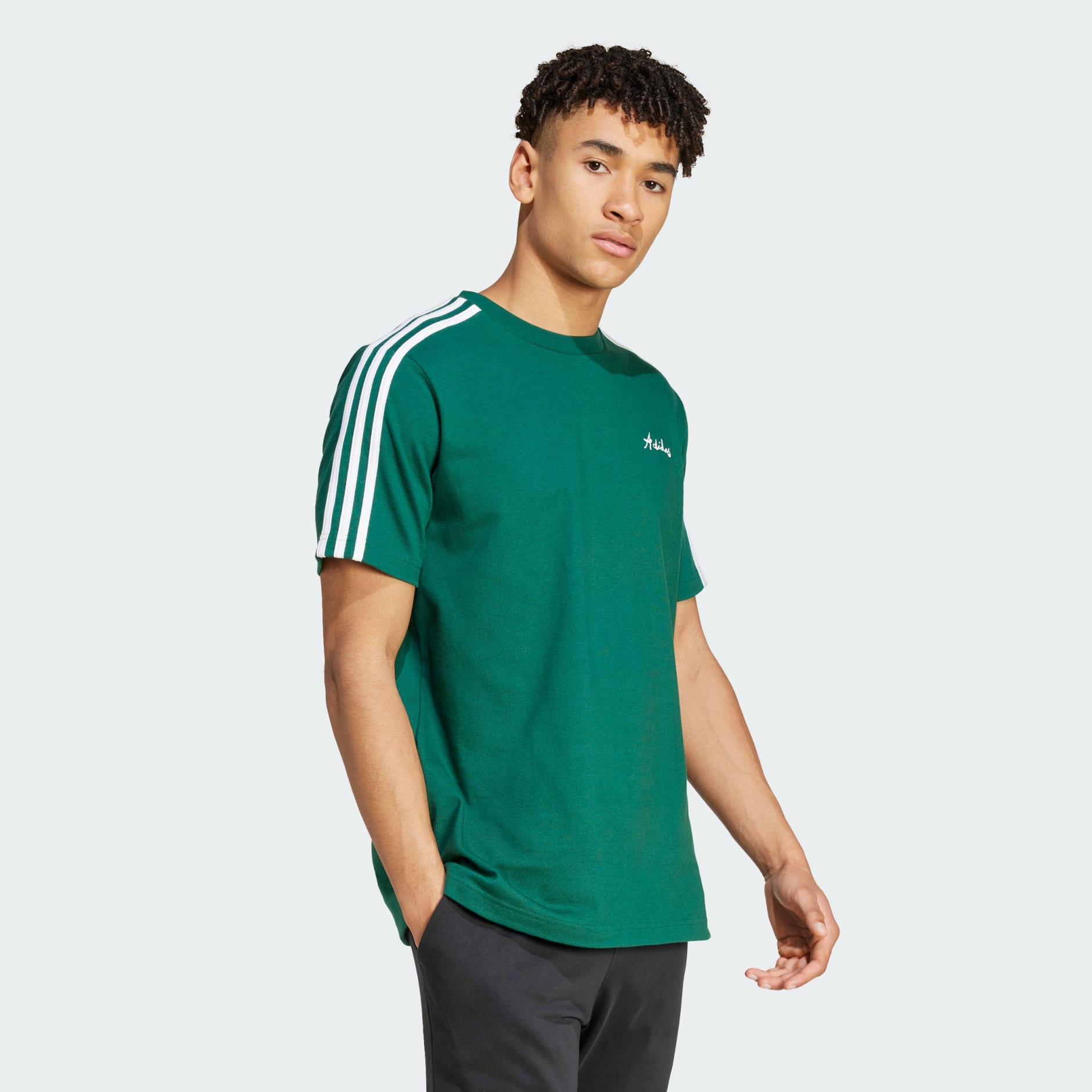 Emerald green adidas t shirt best sale