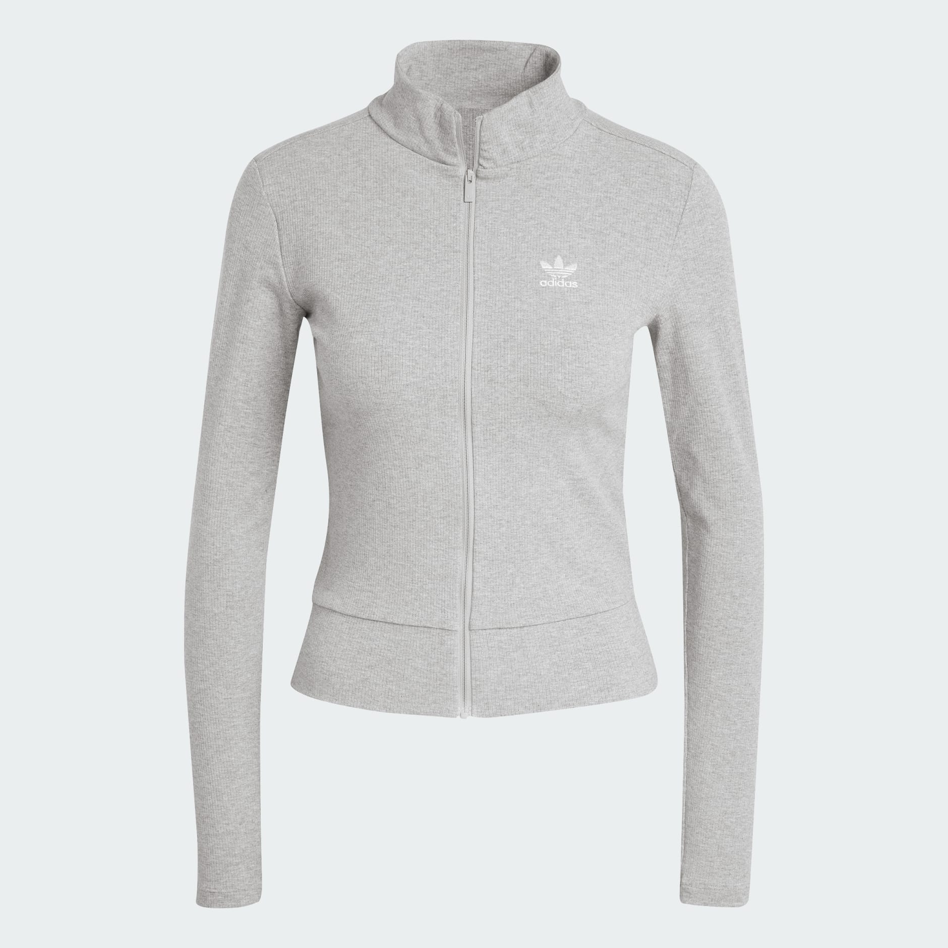 Chaqueta Deportiva Essentials Acanalada Cierre Frontal