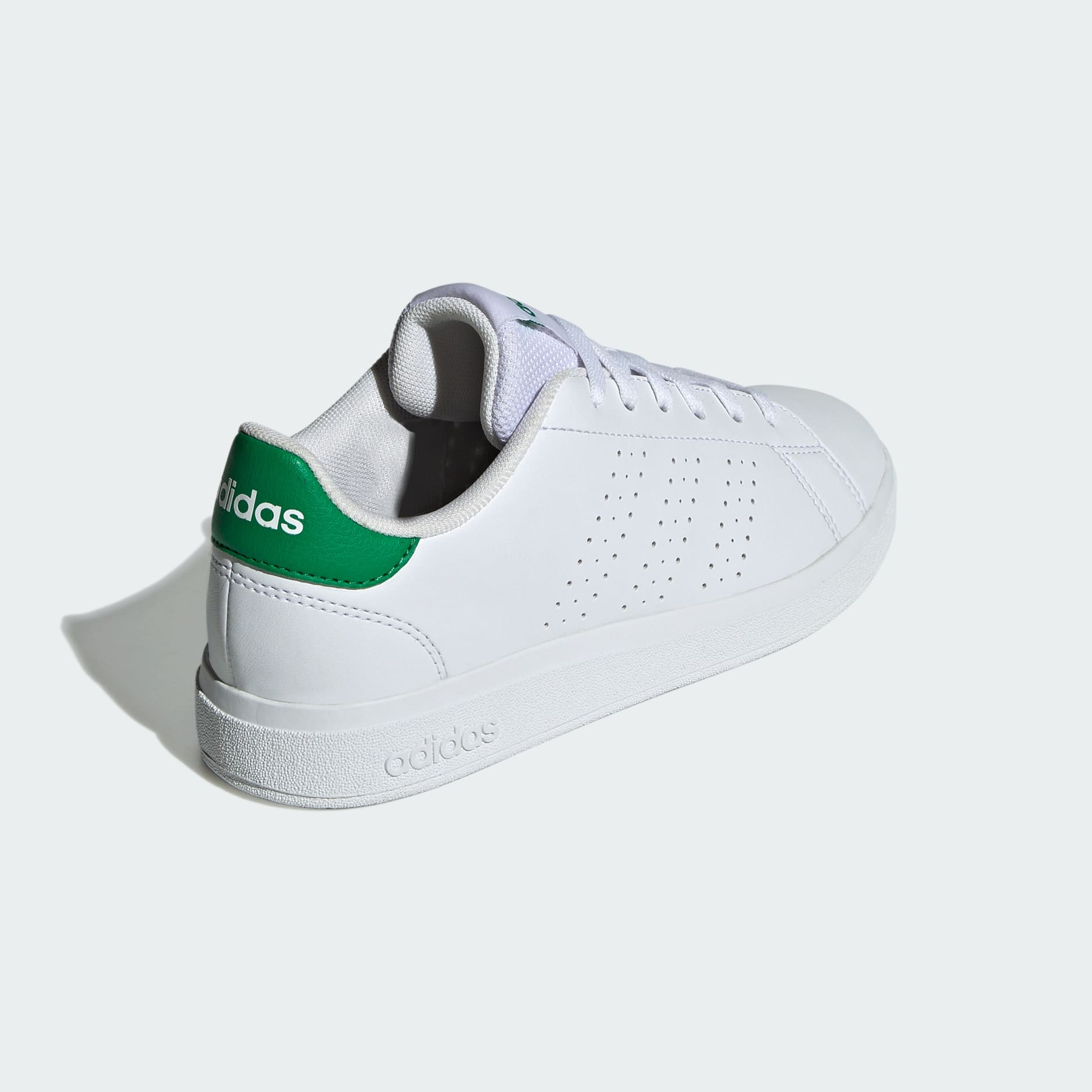 Adidas - Advantage K Sneaker Little Kids Size 1 selling White/ Green EF0213