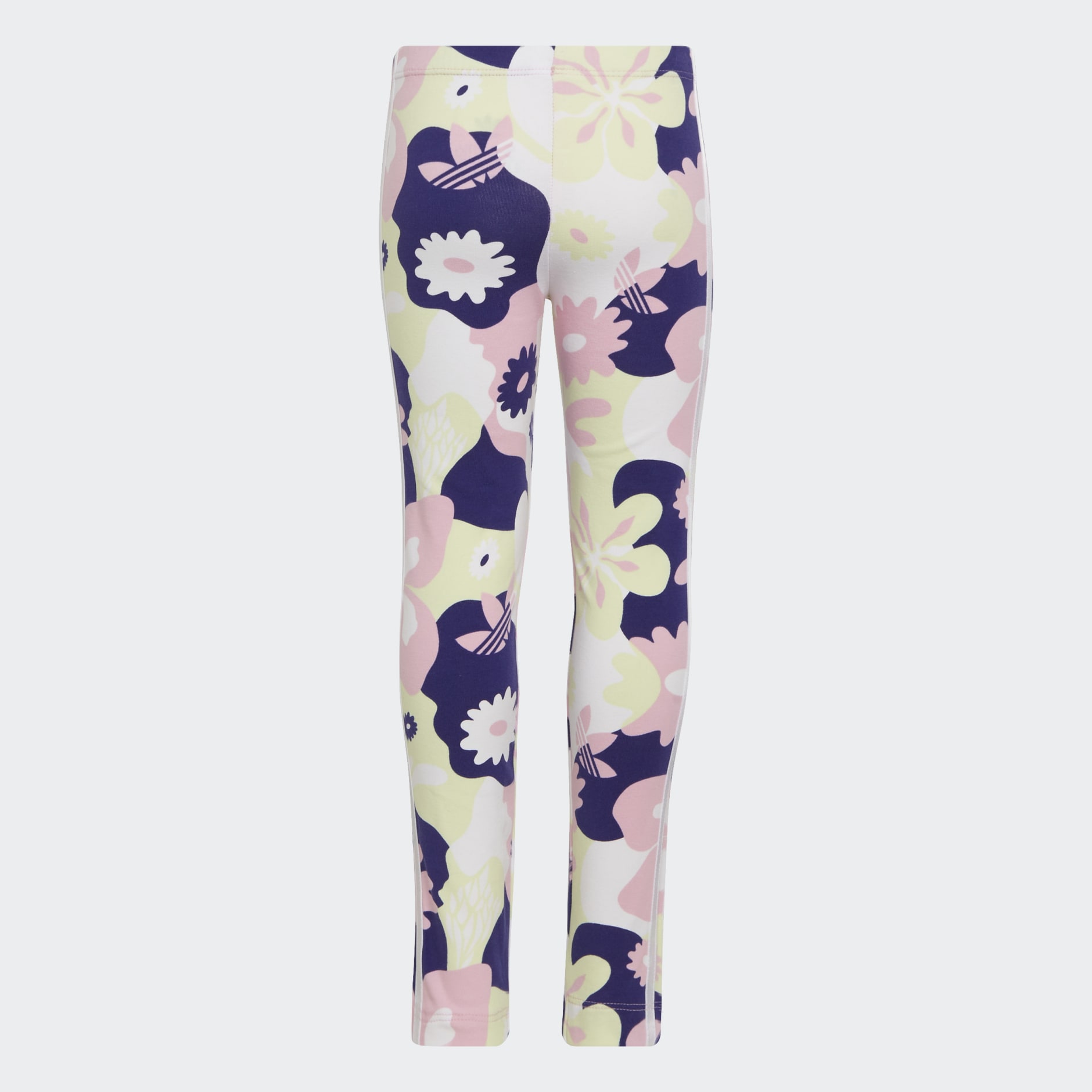Flower Print Hoodie and Tights Set