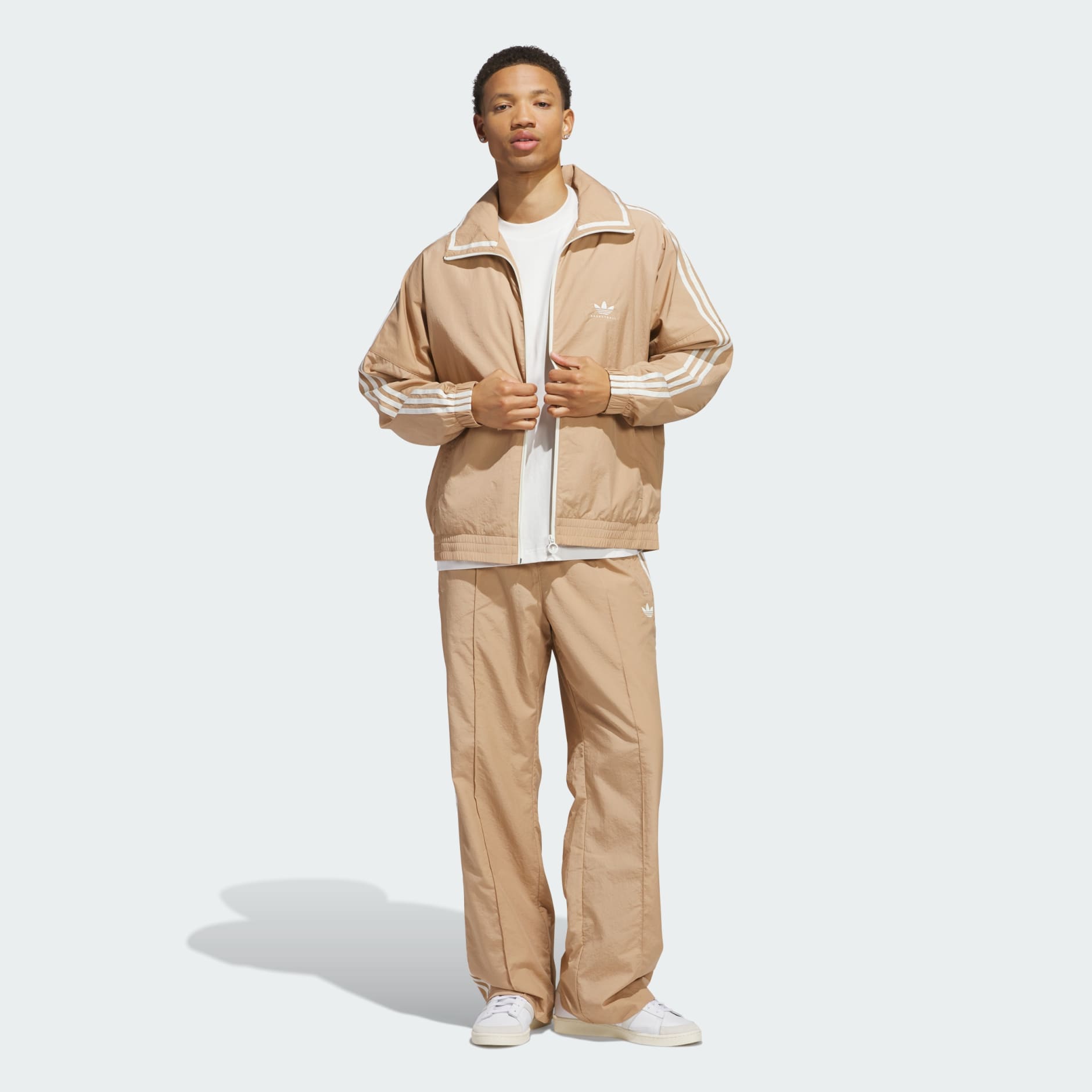 Clothing - Basketball Shell Jacket - Brown | adidas Kuwait