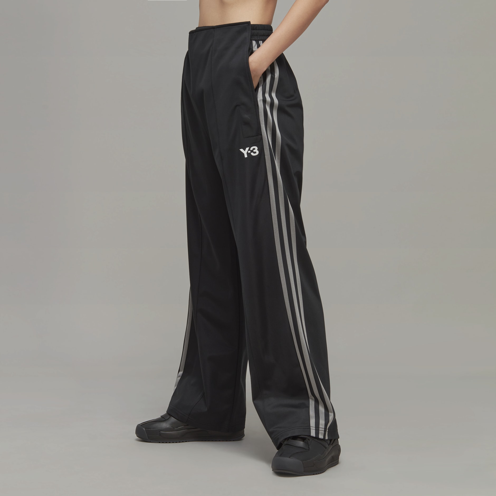 Women's Clothing - Y-3 Firebird Wide-Leg Track Pants - Black