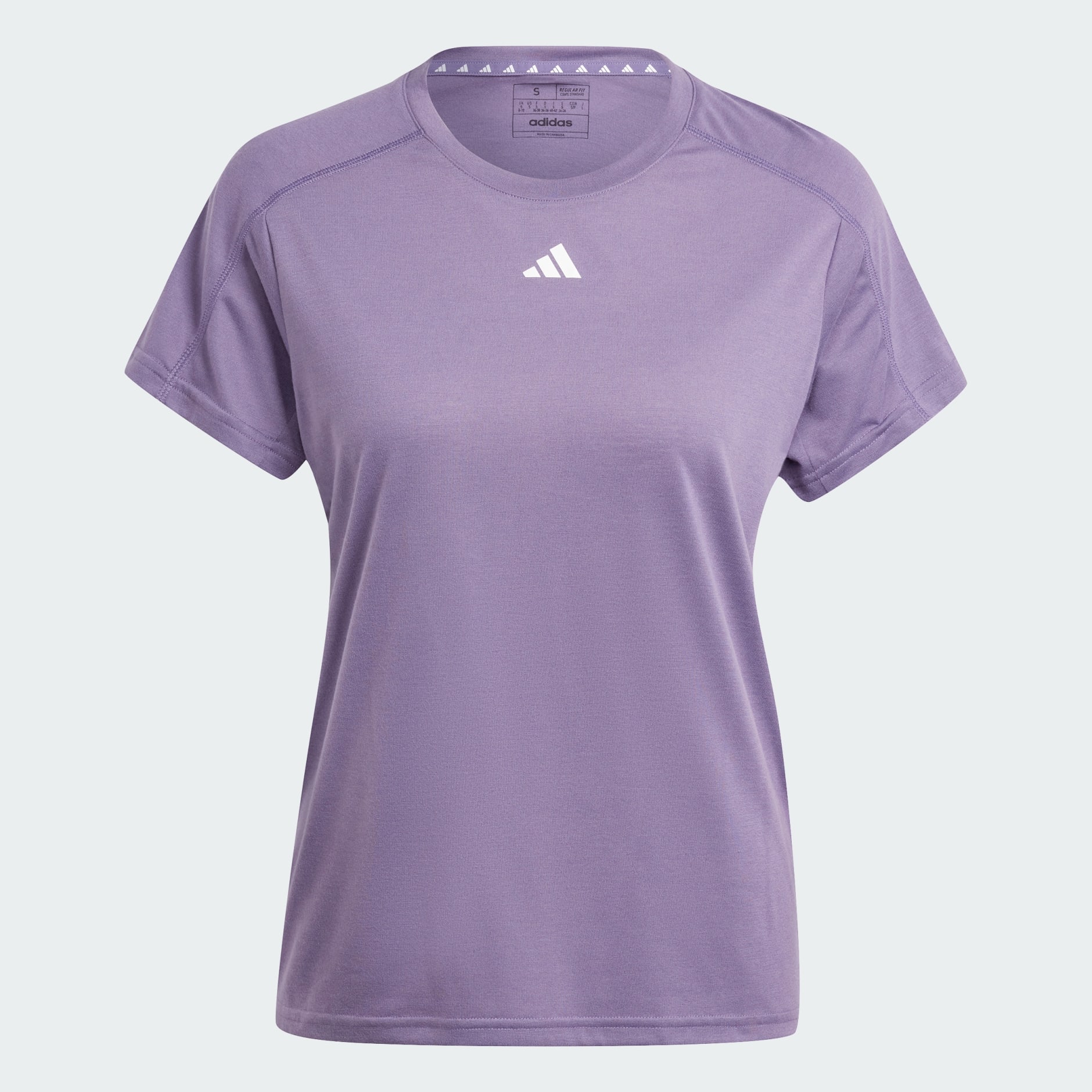adidas AEROREADY Train Essentials Minimal Branding Crewneck Tee - Purple |  adidas LK | Sport-T-Shirts