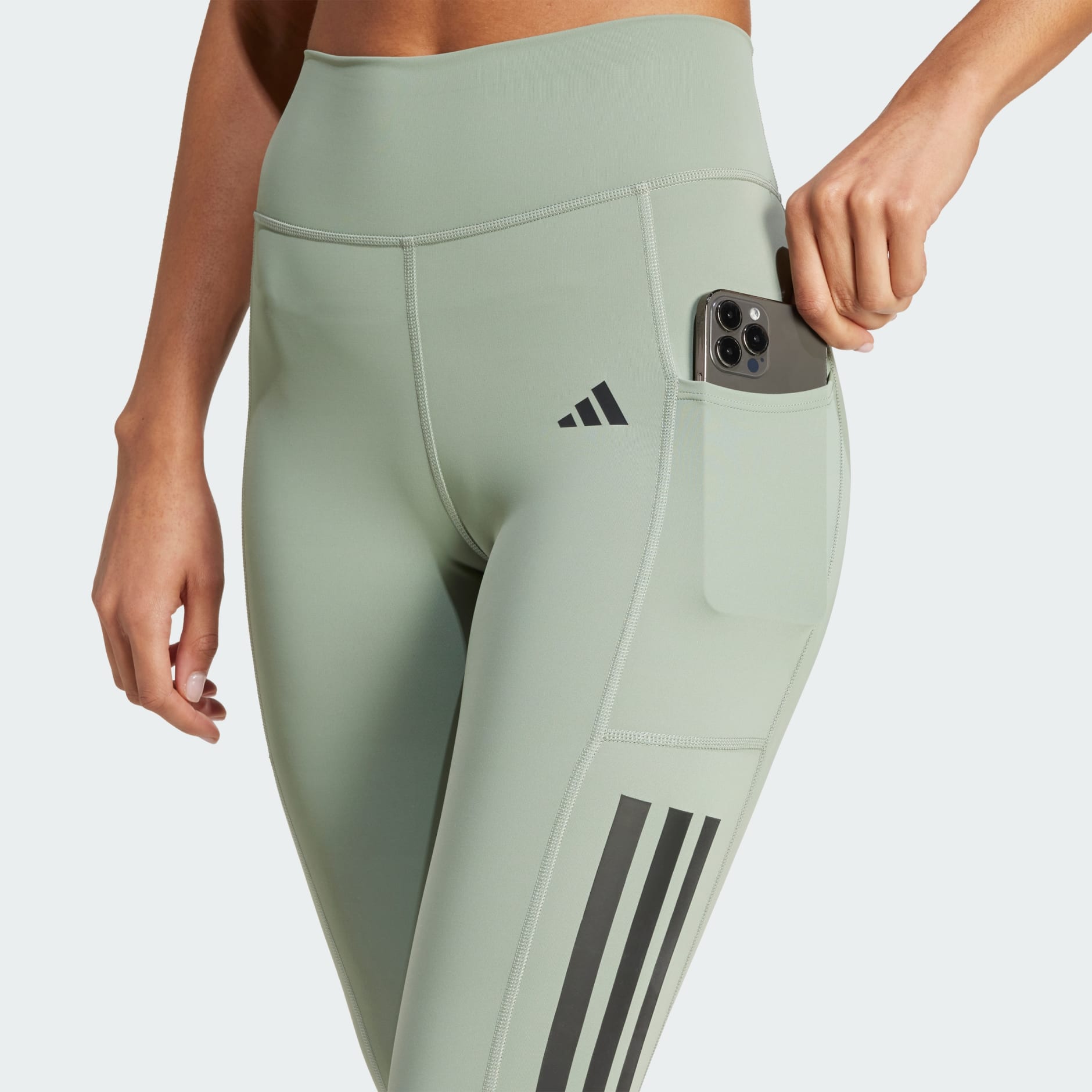 Optim&eacute; 3-Stripes Full-Length Leggings