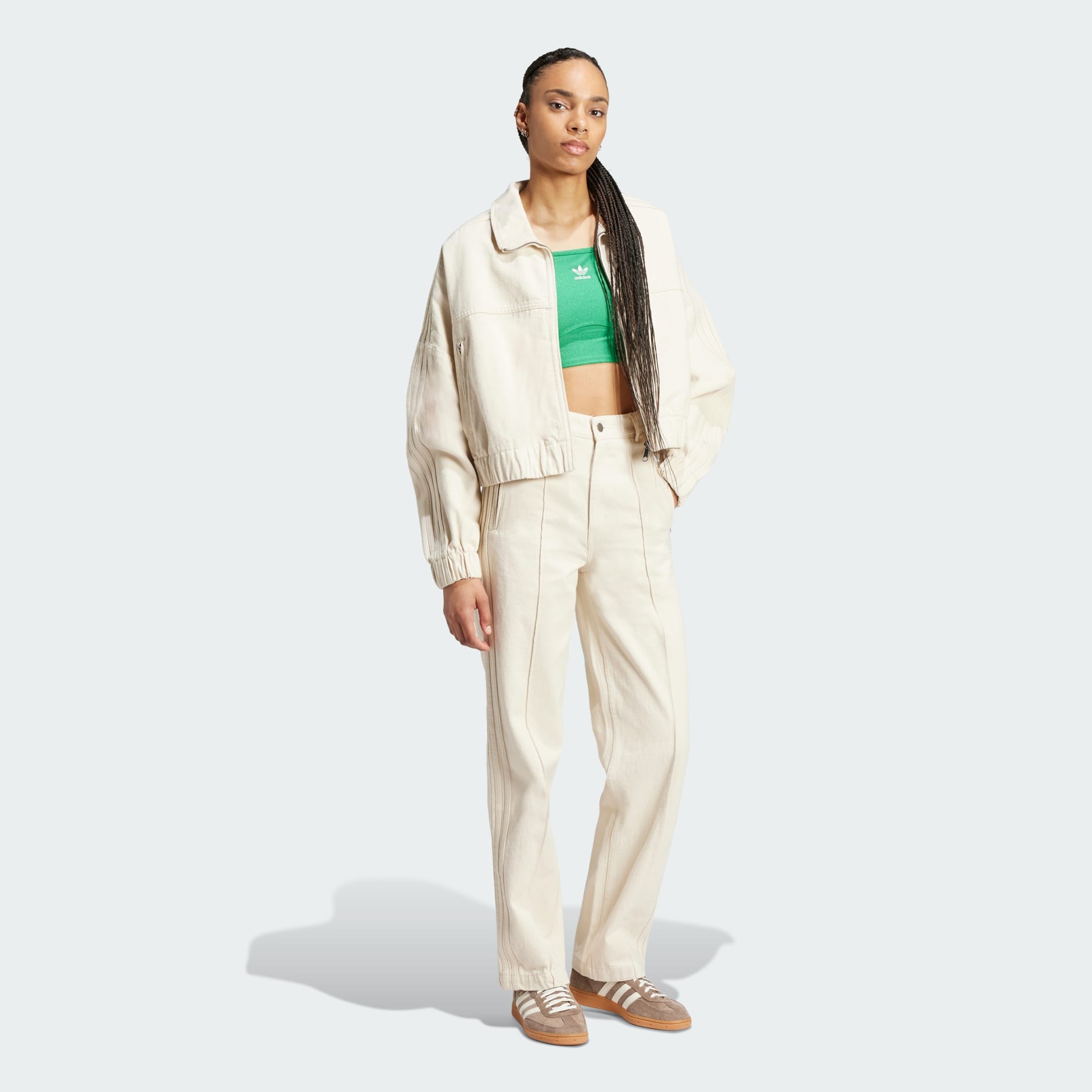 大人気 adidas PREMIUM ESSENTIALS DENIM STRAIGHT LEG パンツ adidas Originals Women's Premium Essentials Denim Straight