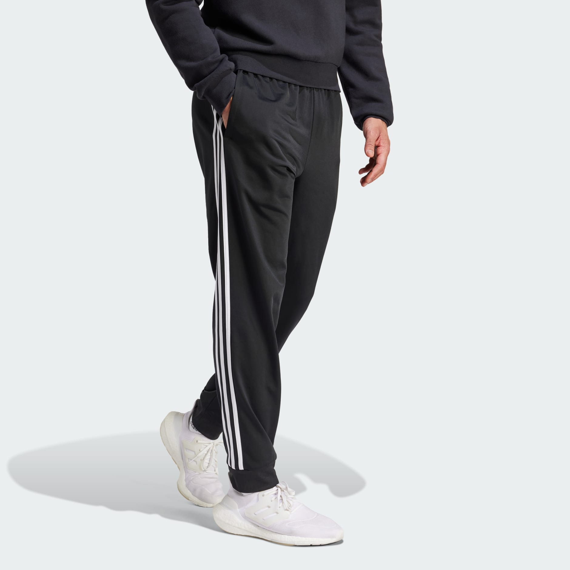 Buy adidas Men's Essentials Warm-Up Open Hem 3-Stripes Tracksuit Bottoms at  Amazon.in