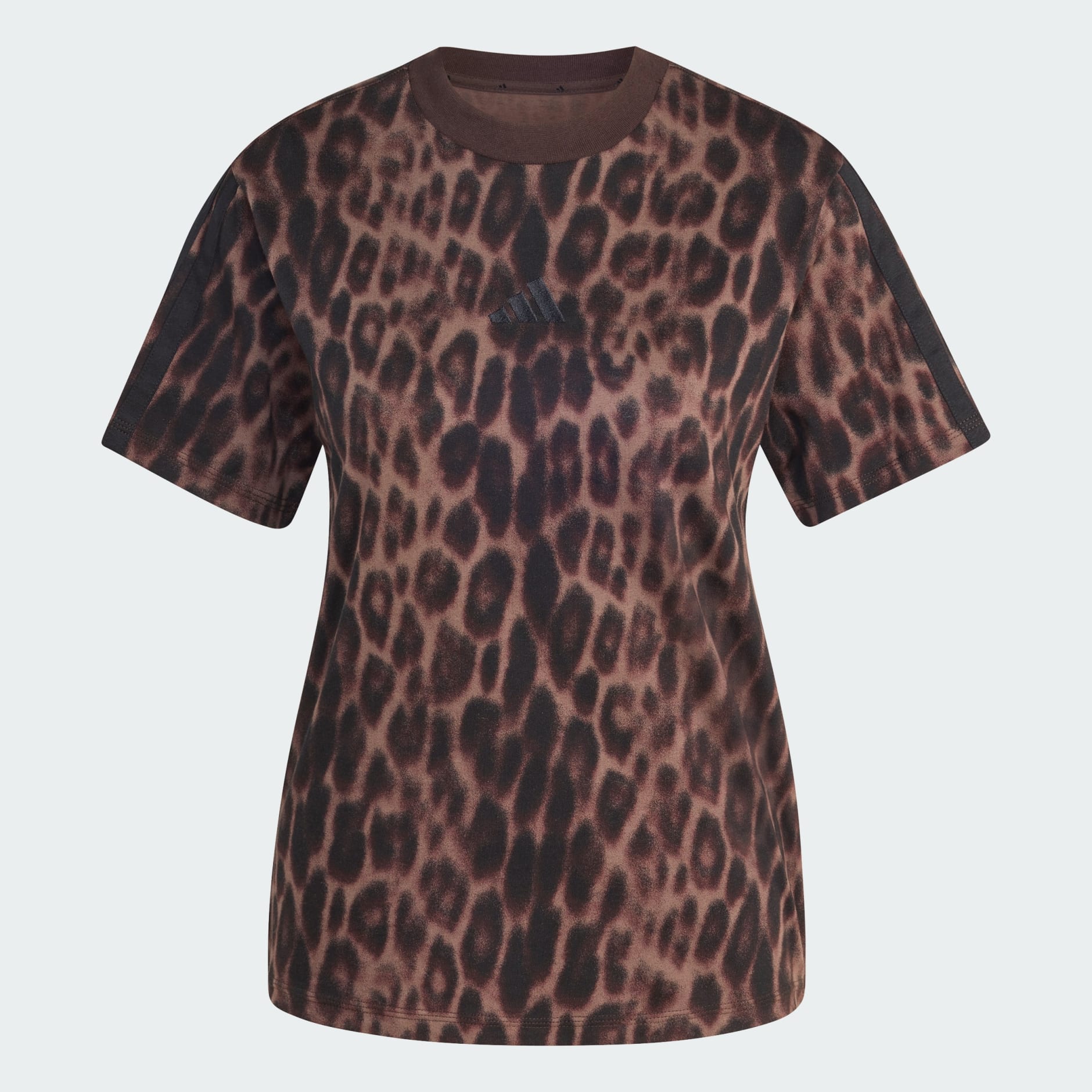 Seasonal Essentials Leopard Print T-Shirt with 3-Stripes
