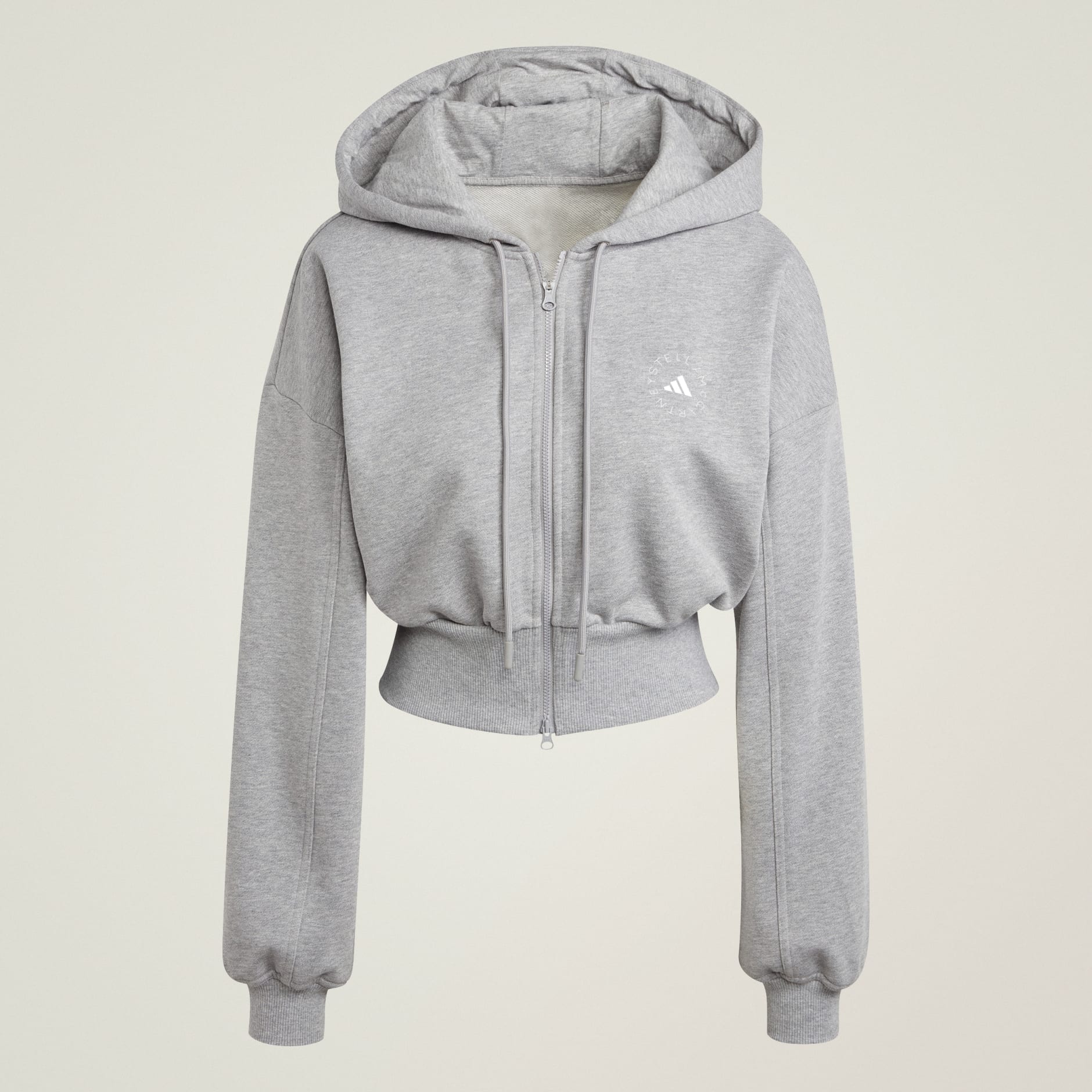 Women s Clothing adidas by Stella McCartney Sportswear Cropped Hoodie Grey adidas Saudi Arabia