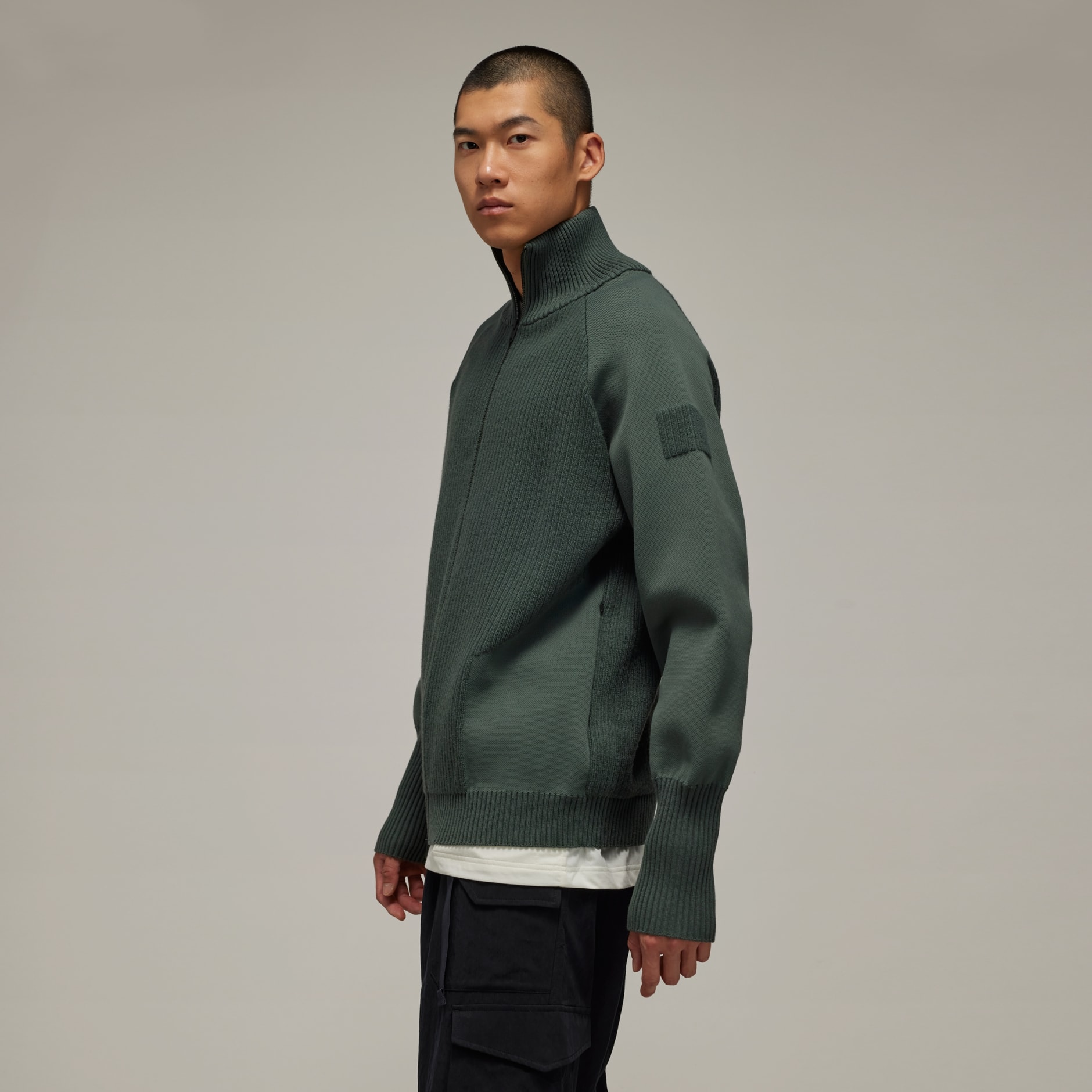 adidas Y 3 Funnel Neck Knit Sweater Green adidas GH