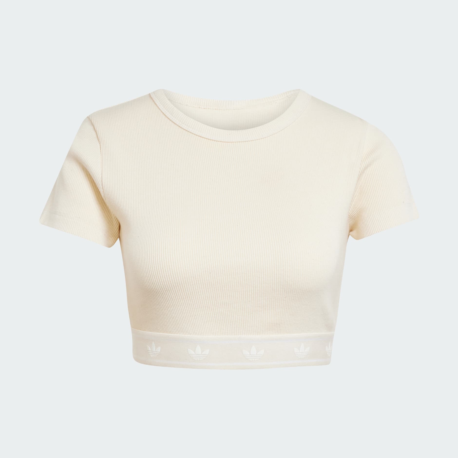 【ADIDAS】Ribbed short sleeve top JD0040 Clothing - Ribbed Short Sleeve Top - White | adidas South Africa
