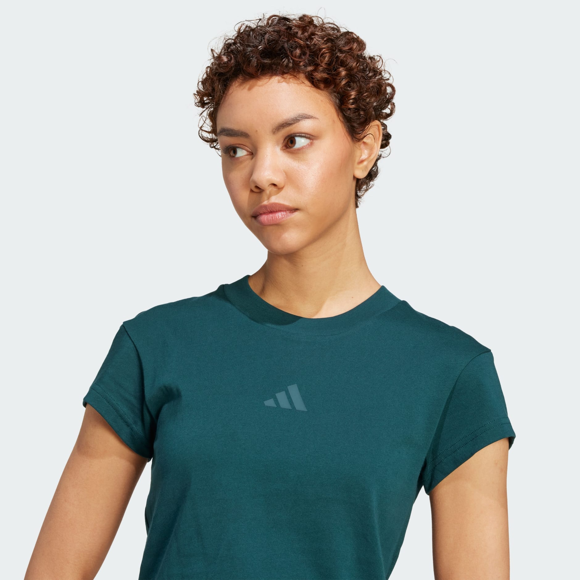 adidas Future Icons Small Logo Baby Tee - Green | adidas UAE