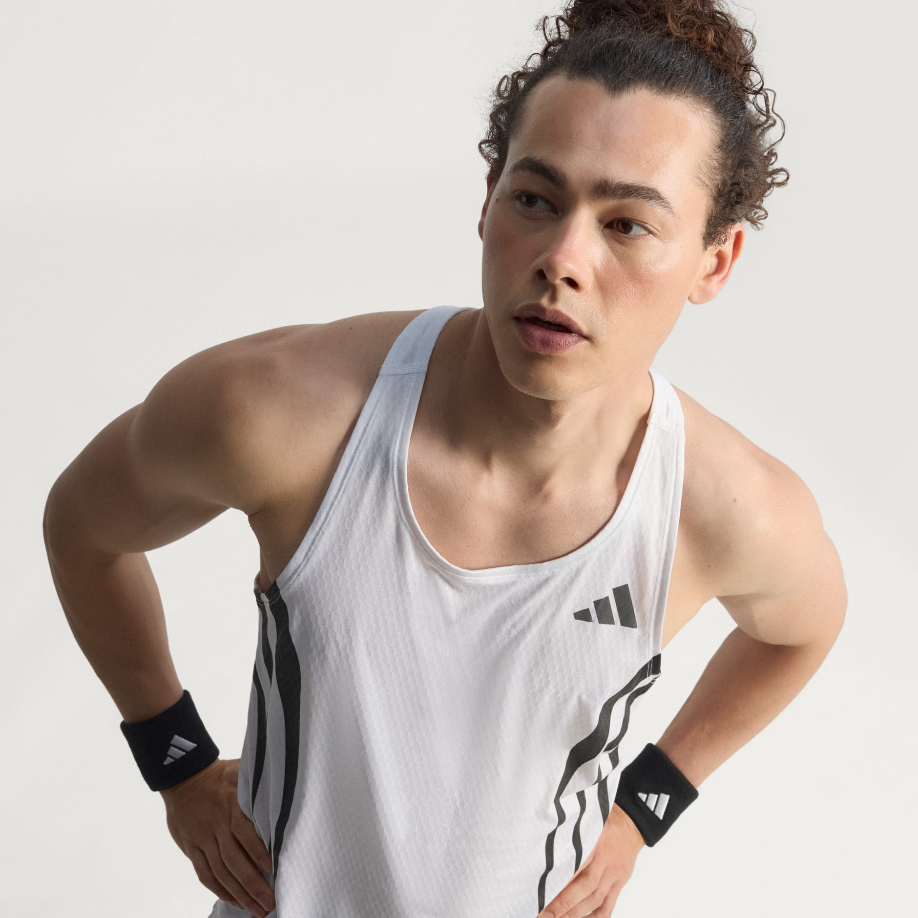 adidas Adizero Archive Running Singlet - White | adidas UAE