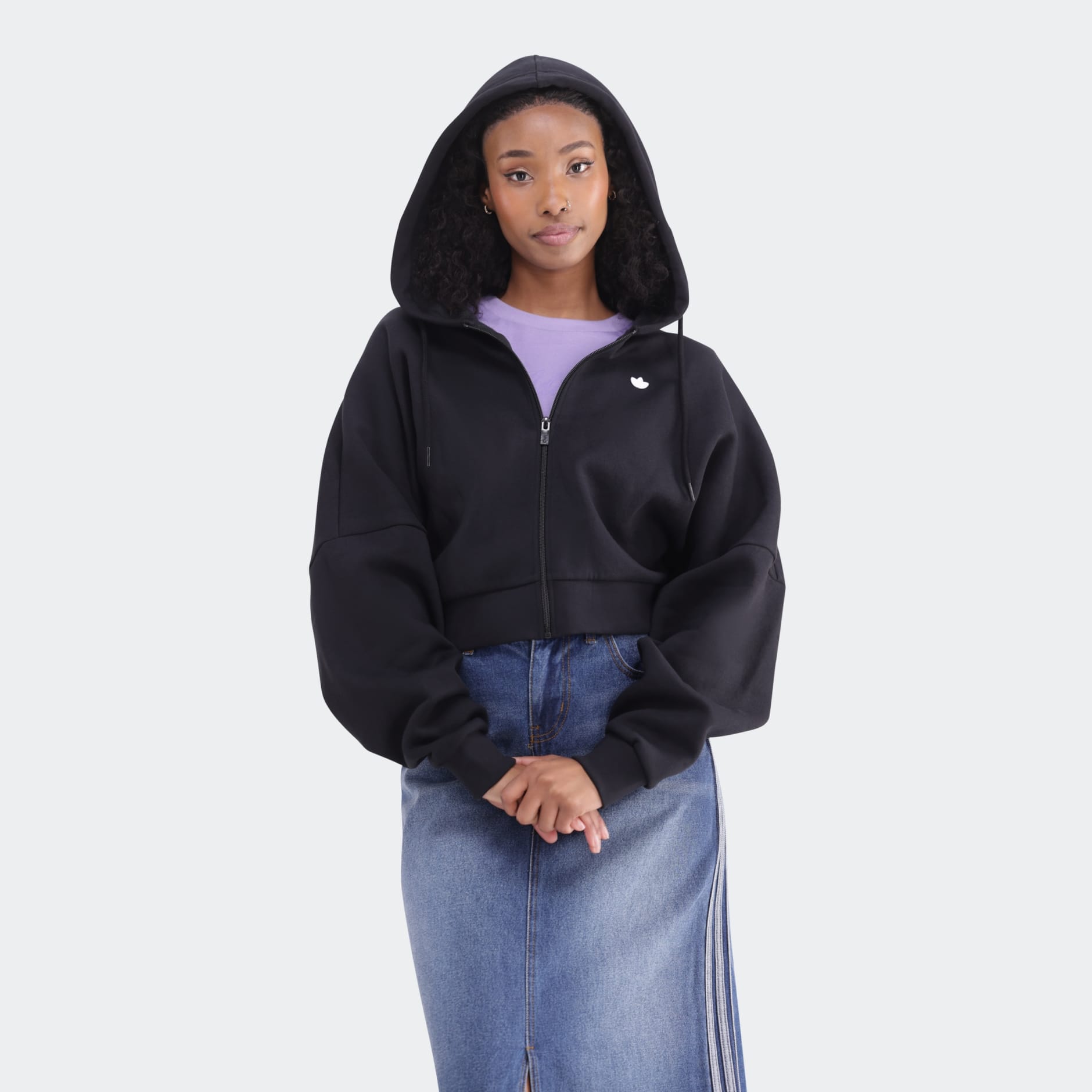 Essentials Short Full-Zip French Terry Hoodie