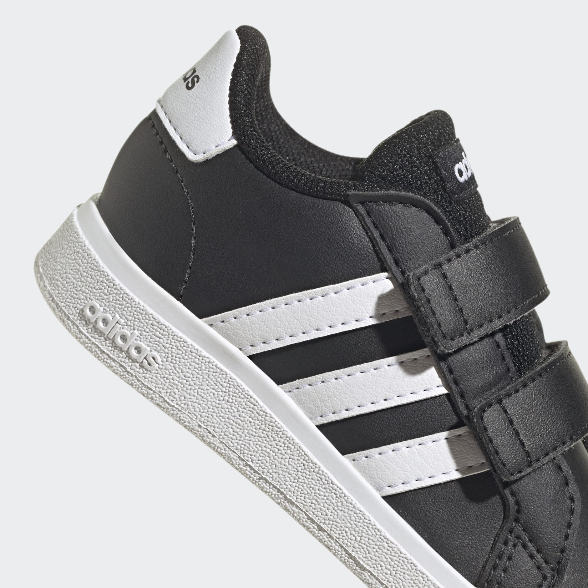 adidas Grand Court Lifestyle Hook and Loop Shoes - Black