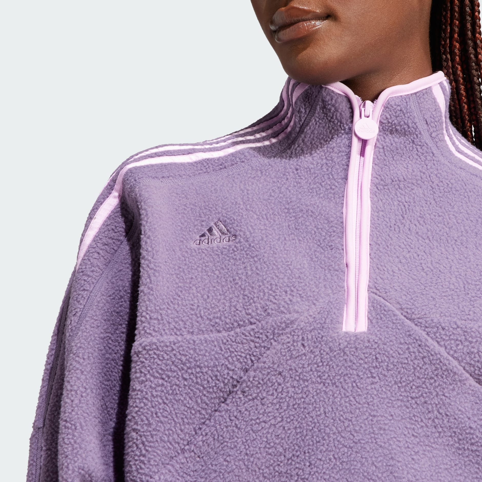 adidas Tiro Half-Zip Fleece Sweatshirt - Purple | adidas KE